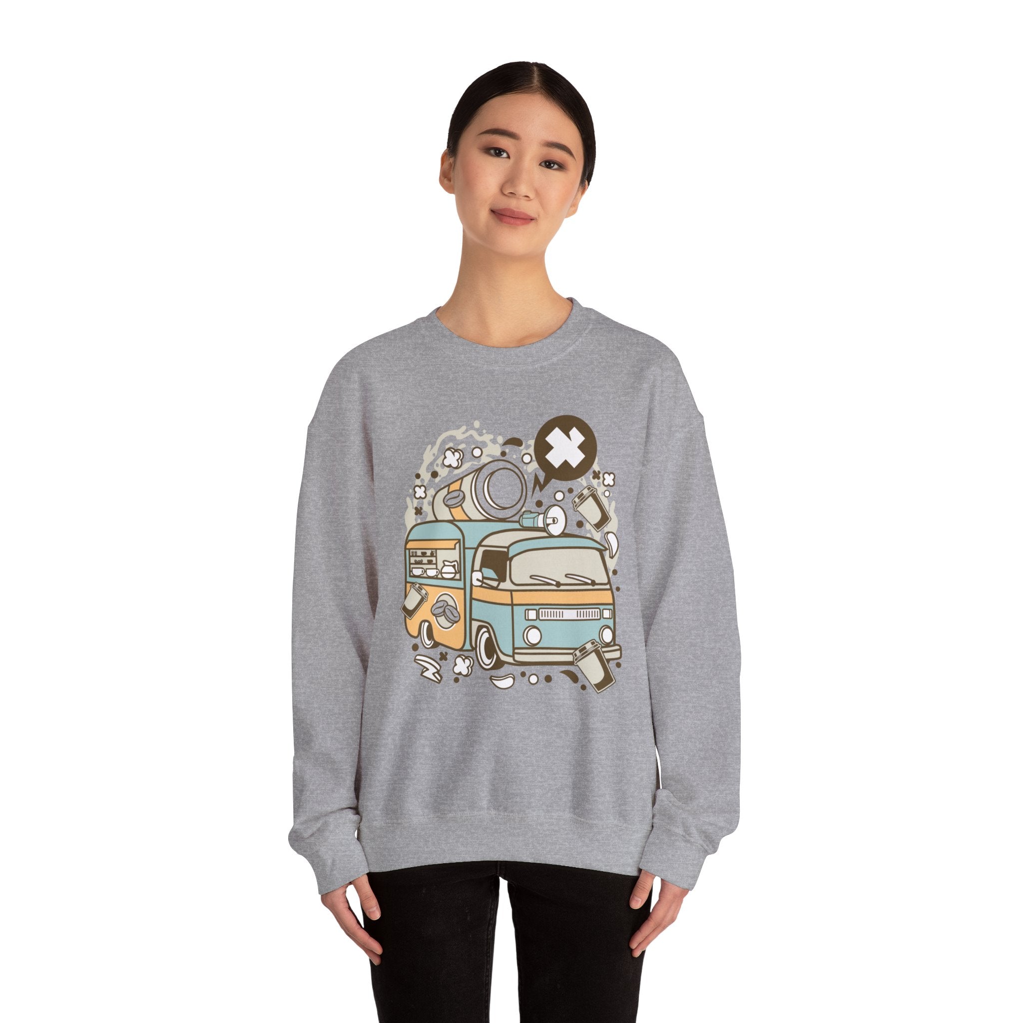 Coffee Van Unisex Heavy Blend Crewneck Sweatshirt for Ultimate Comfort