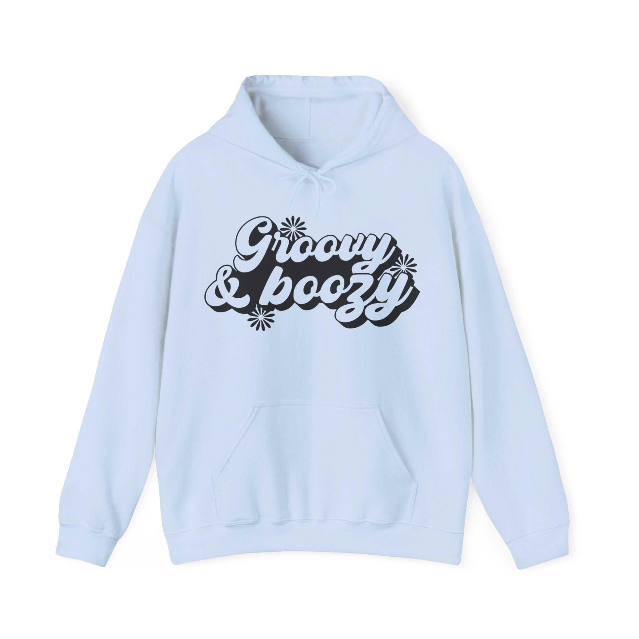 Groovy And Boozy Flowers Unisex Heavy Blend Hooded Sweatshirt