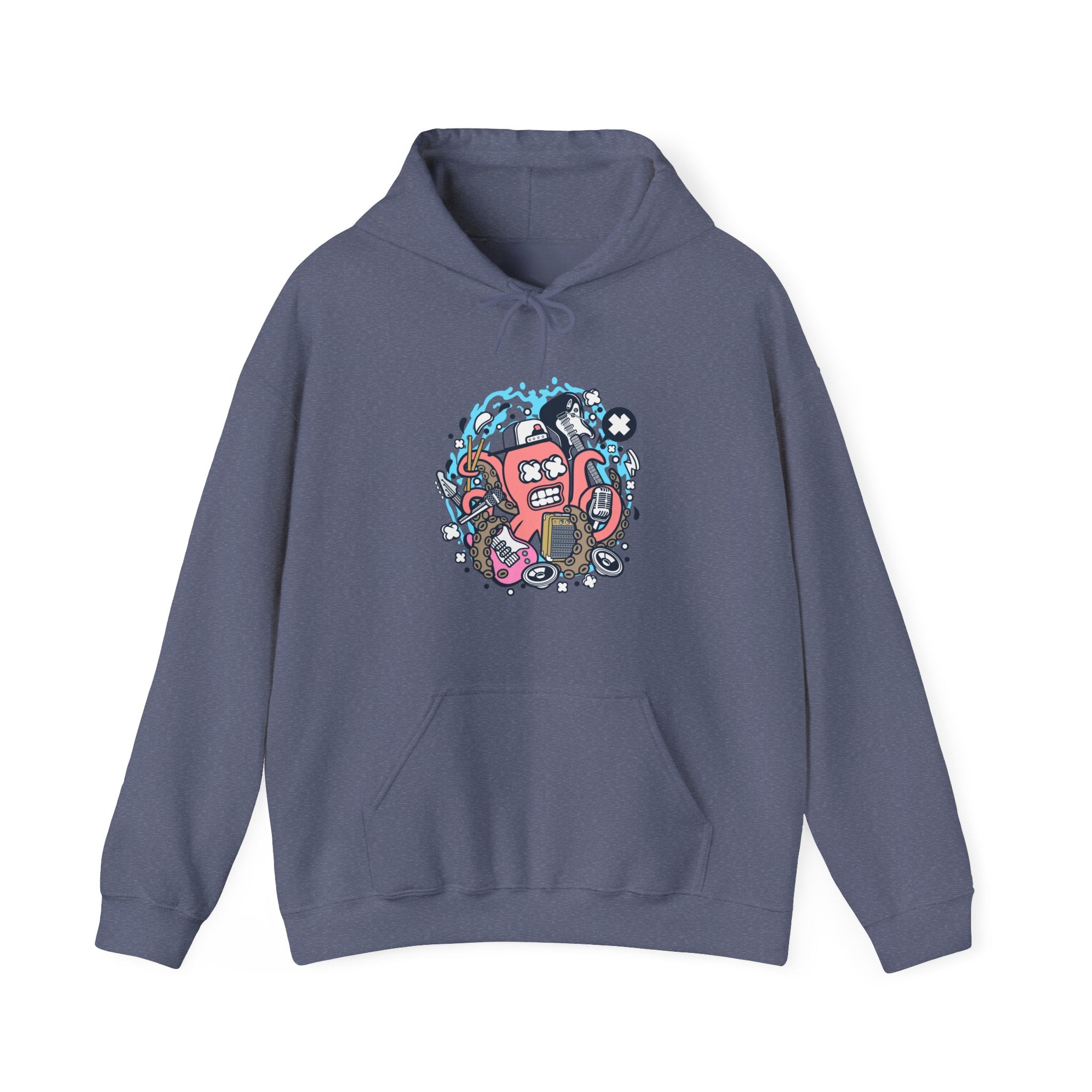 Rock Octopus Unisex Heavy Blend Hooded Sweatshirt for Ultimate Comfort and Warmth