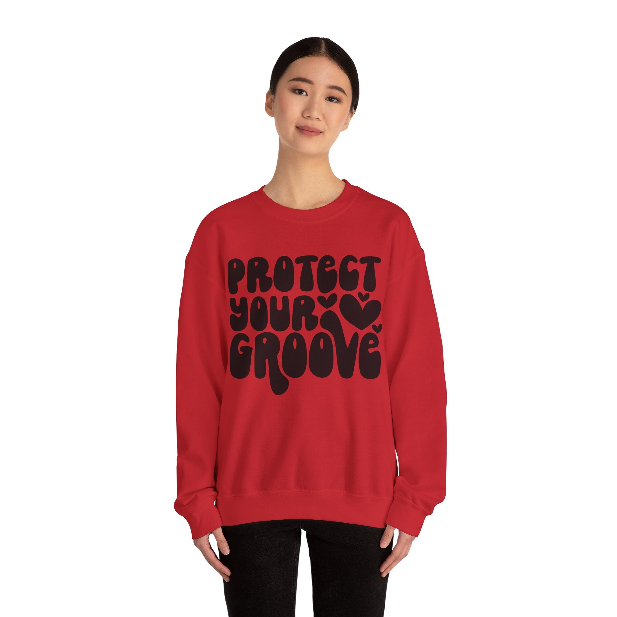 Protect Your Groove Unisex Heavy Blend Crewneck Sweatshirt for Ultimate Comfort