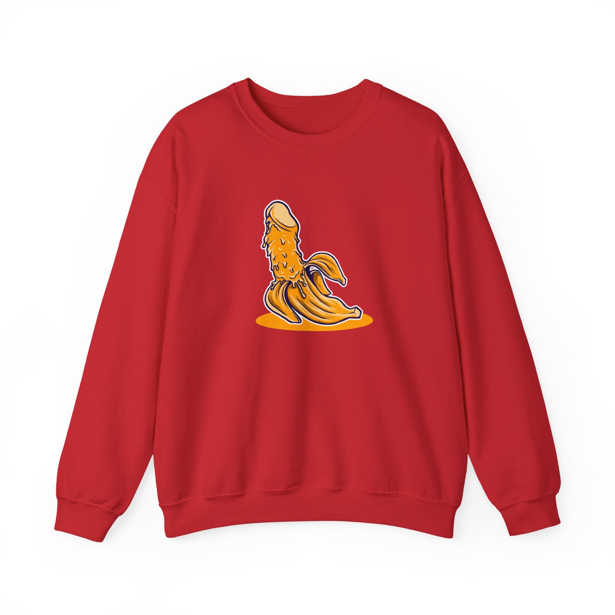 Penis Banana Unisex Heavy Blend Crewneck Sweatshirt for Ultimate Comfort