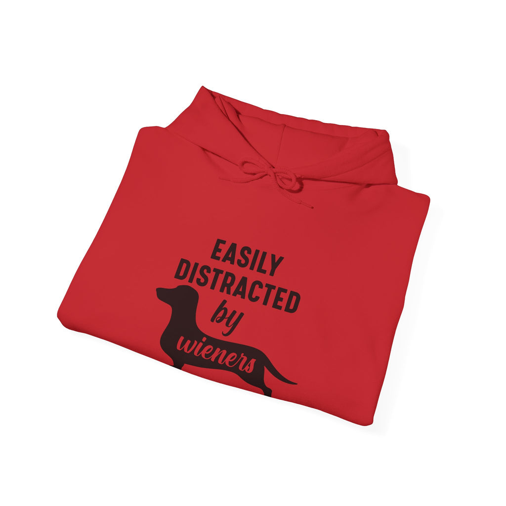 Easily Distracted By Wieners Unisex Heavy Blend Hooded Sweatshirt