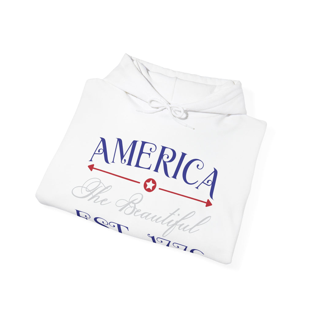 America The Beautiful EST 1776 Unisex Heavy Blend Hooded Sweatshirt