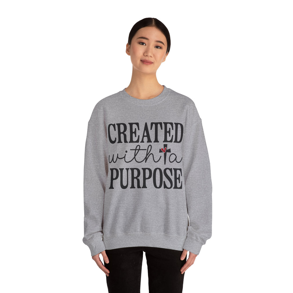 Created With A Purpose Unisex Heavy Blend Crewneck Sweatshirt For Ultimate Comfort