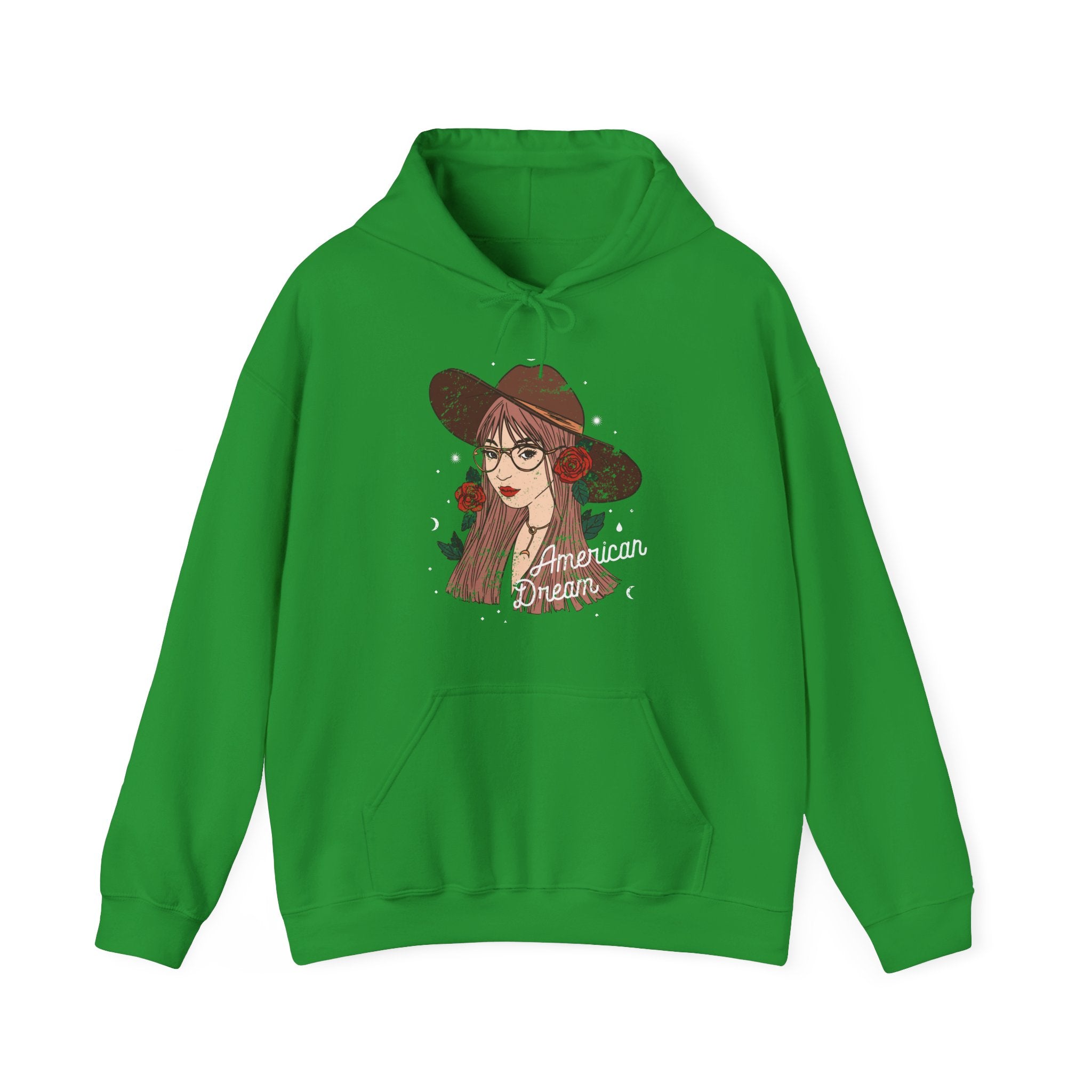 American Dream Girl Unisex Heavy Blend Hooded Sweatshirt for Ultimate Comfort
