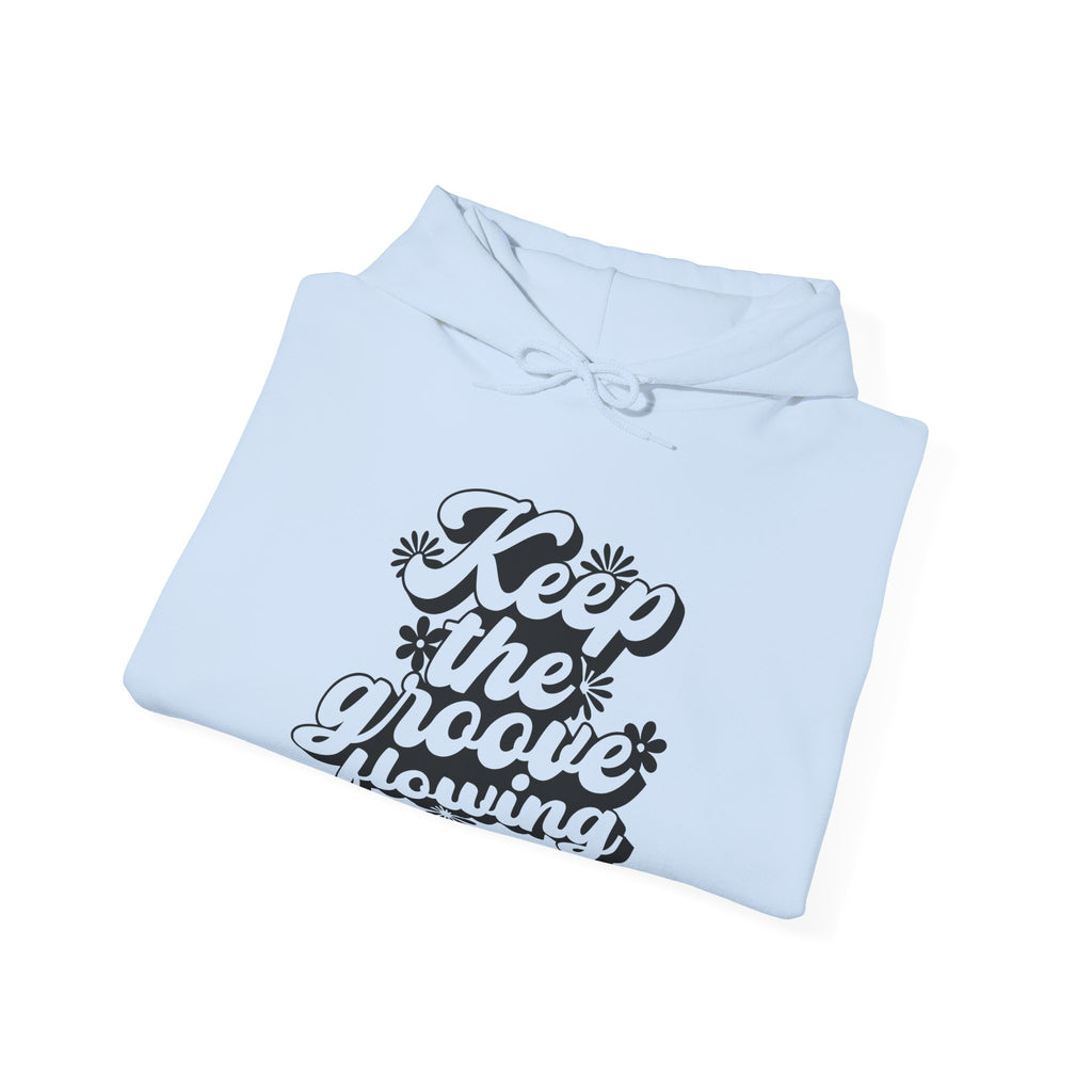 Keep The Groove Flowing Flowers Unisex Heavy Blend Hooded Sweatshirt