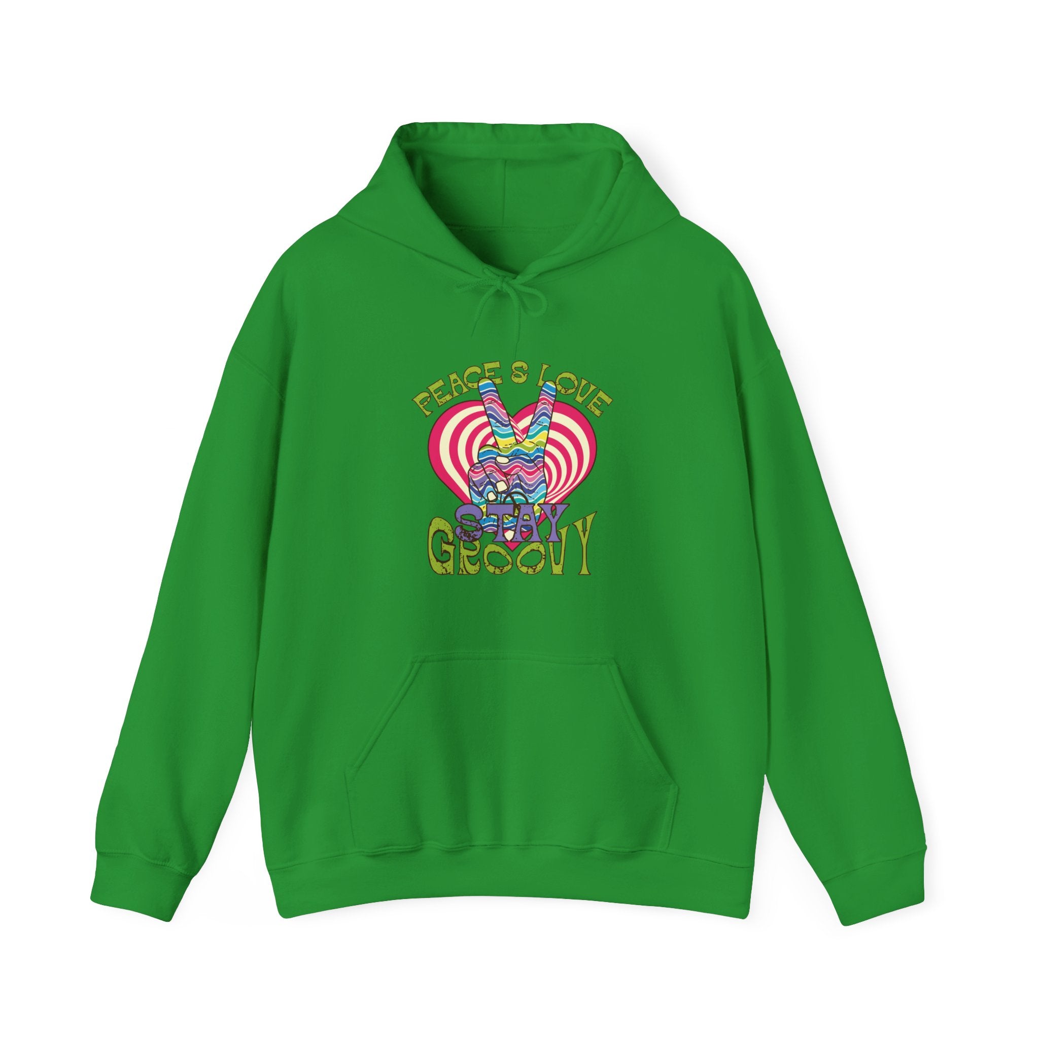 Peace And Love Stay Groovy Unisex Heavy Blend Hooded Sweatshirt