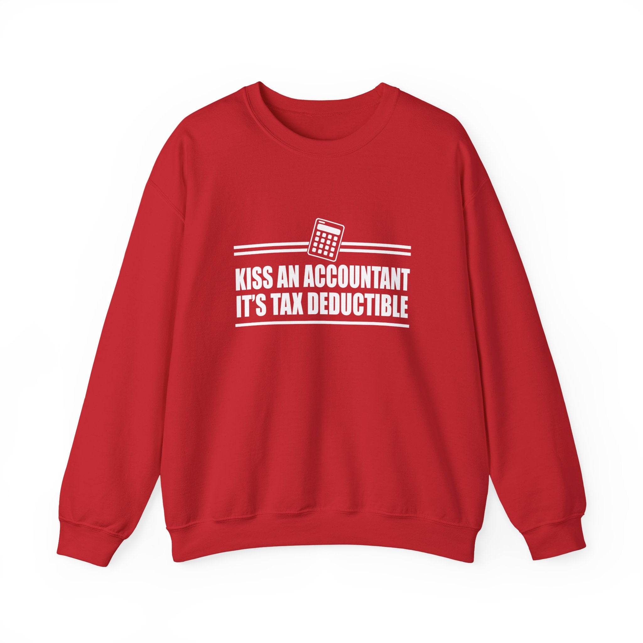 Kiss An Accountant Its Tax Deductible Unisex Heavy Blend Crewneck Sweatshirt