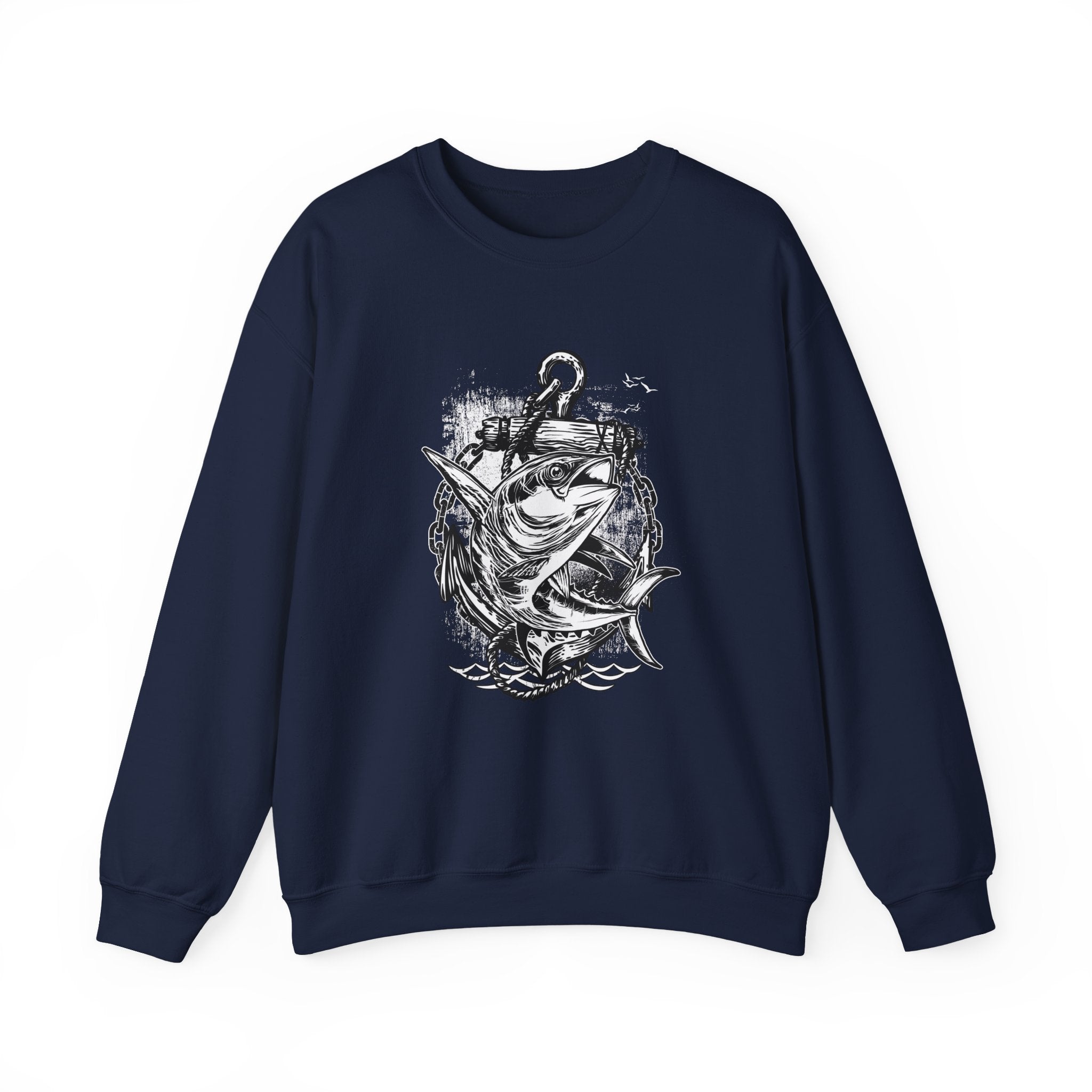 Fish And Anchor Unisex Heavy Blend Crewneck Sweatshirt For Ultimate Comfort