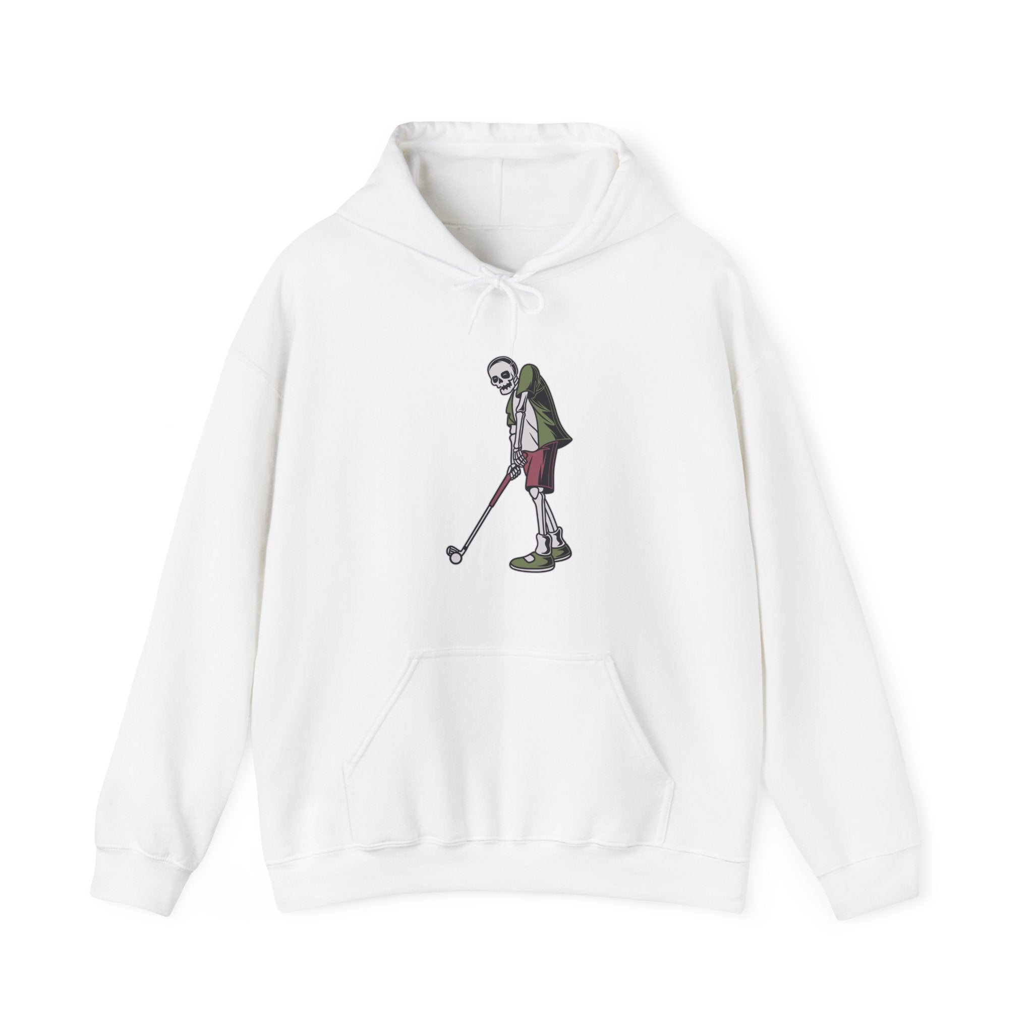 Skeleton Golfer Unisex Heavy Blend Hooded Sweatshirt for Ultimate Comfort