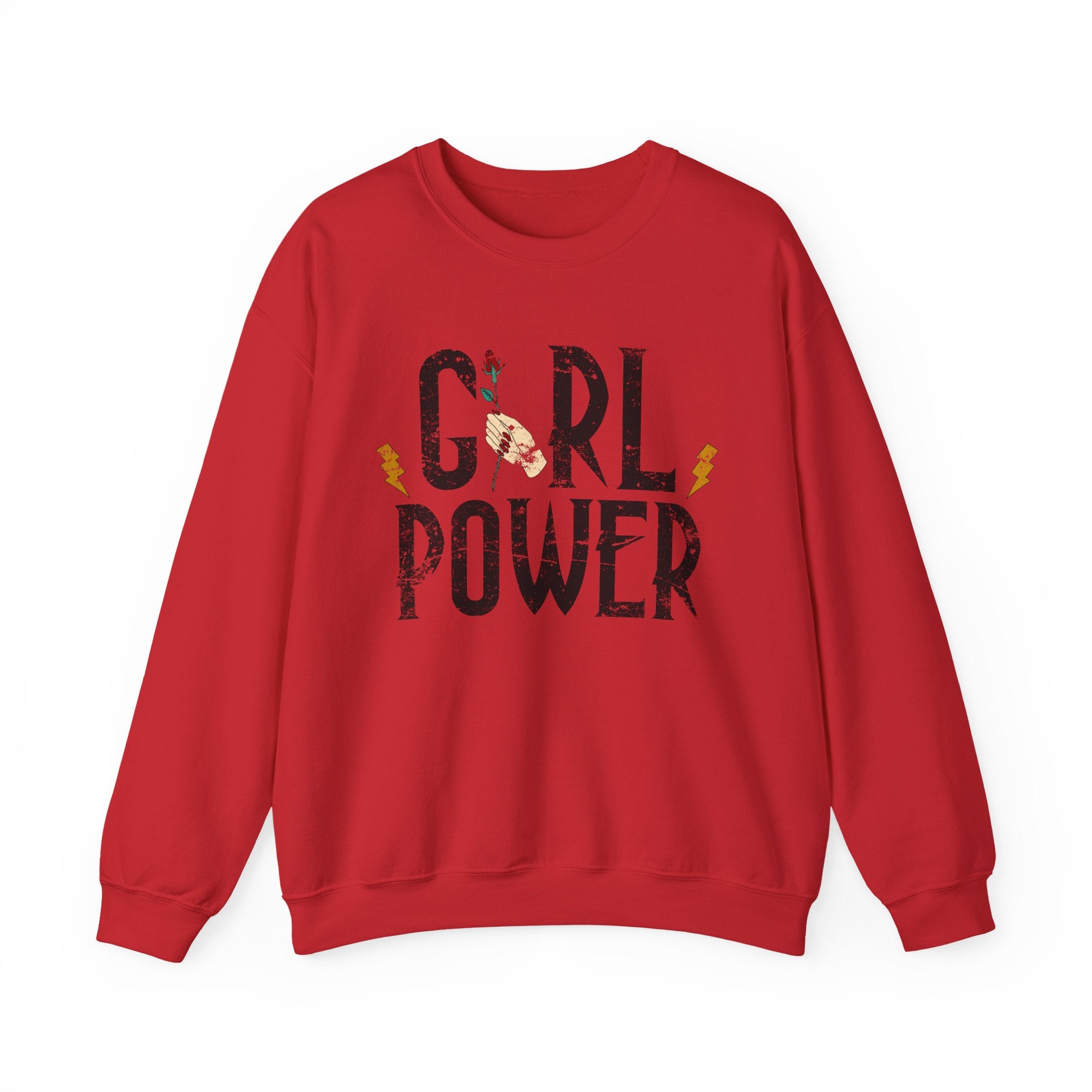Girls Power Unisex Heavy Blend Crewneck Sweatshirt for Ultimate Comfort