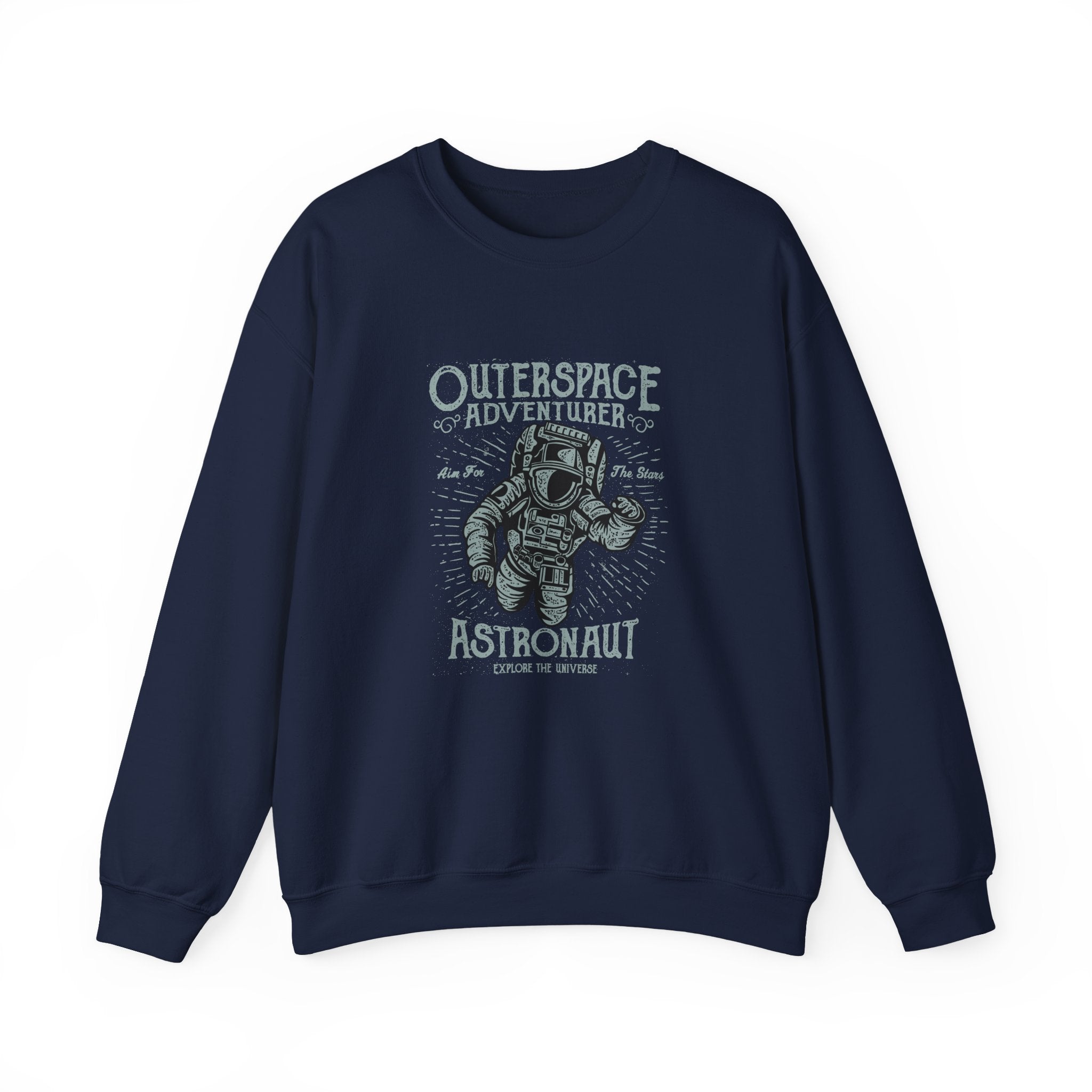 Outerspace Adventurer Astronaut Unisex Heavy Blend Crewneck Sweatshirt