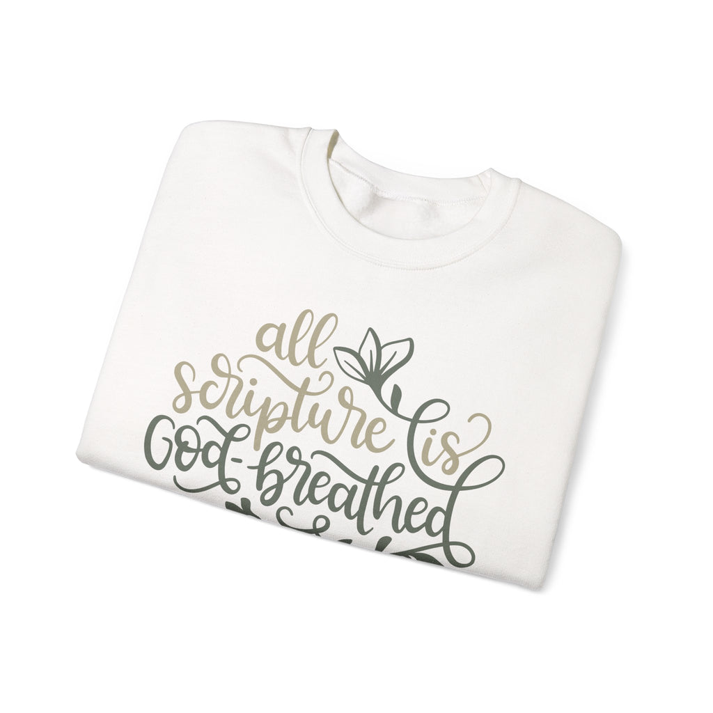 All Scripture Is God Breathed 2 Timothy 3 16 Unisex Heavy Blend Crewneck Sweatshirt