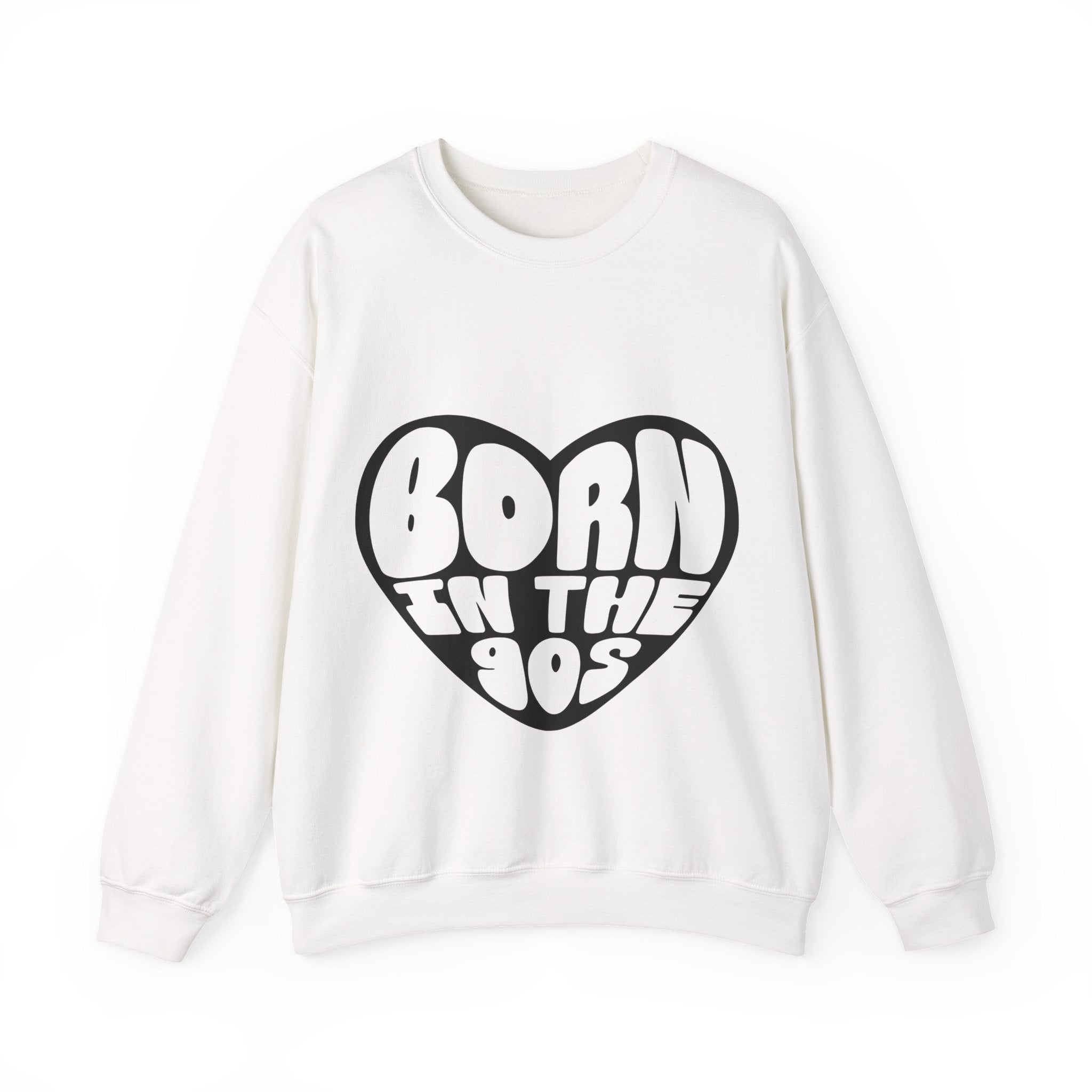 Born In The 90s Black Unisex Heavy Blend Crewneck Sweatshirt