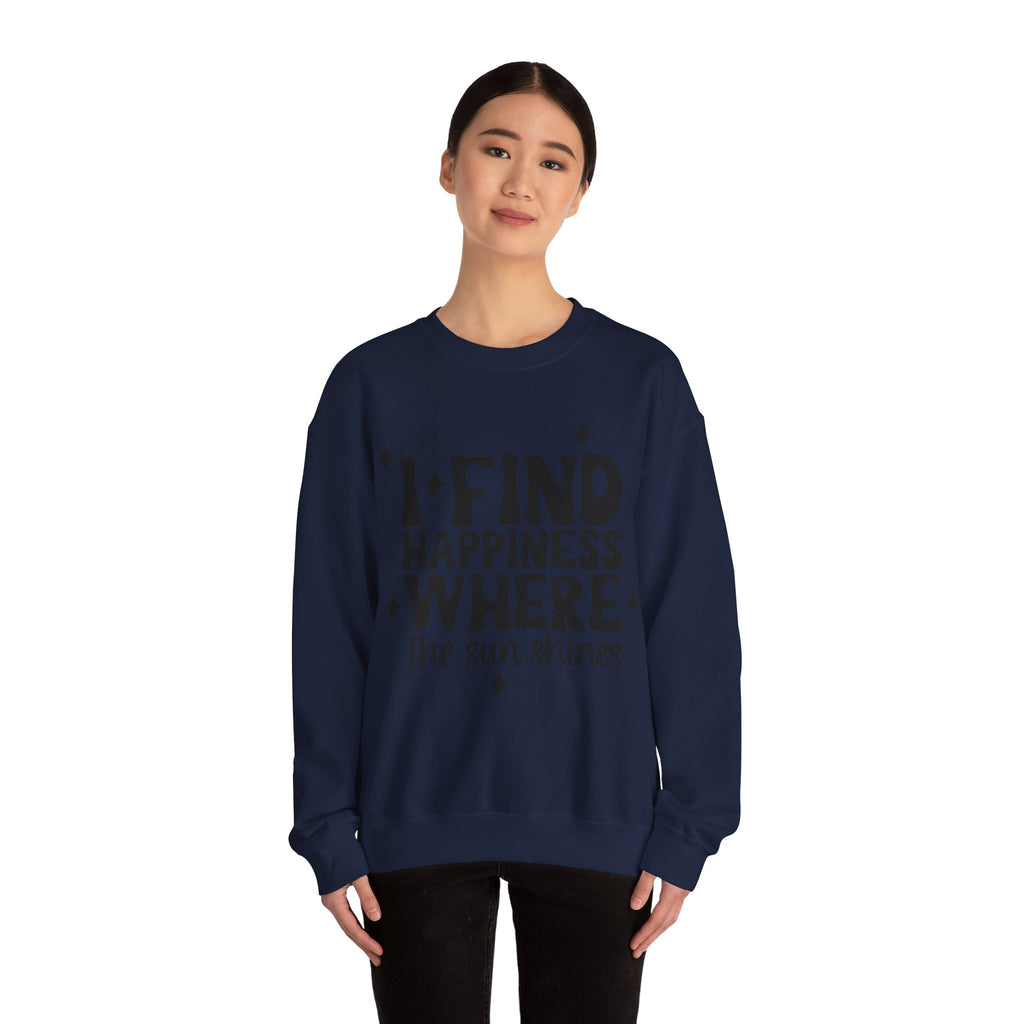I Find Happiness Where The Sunshines Unisex Heavy Blend Crewneck Sweatshirt