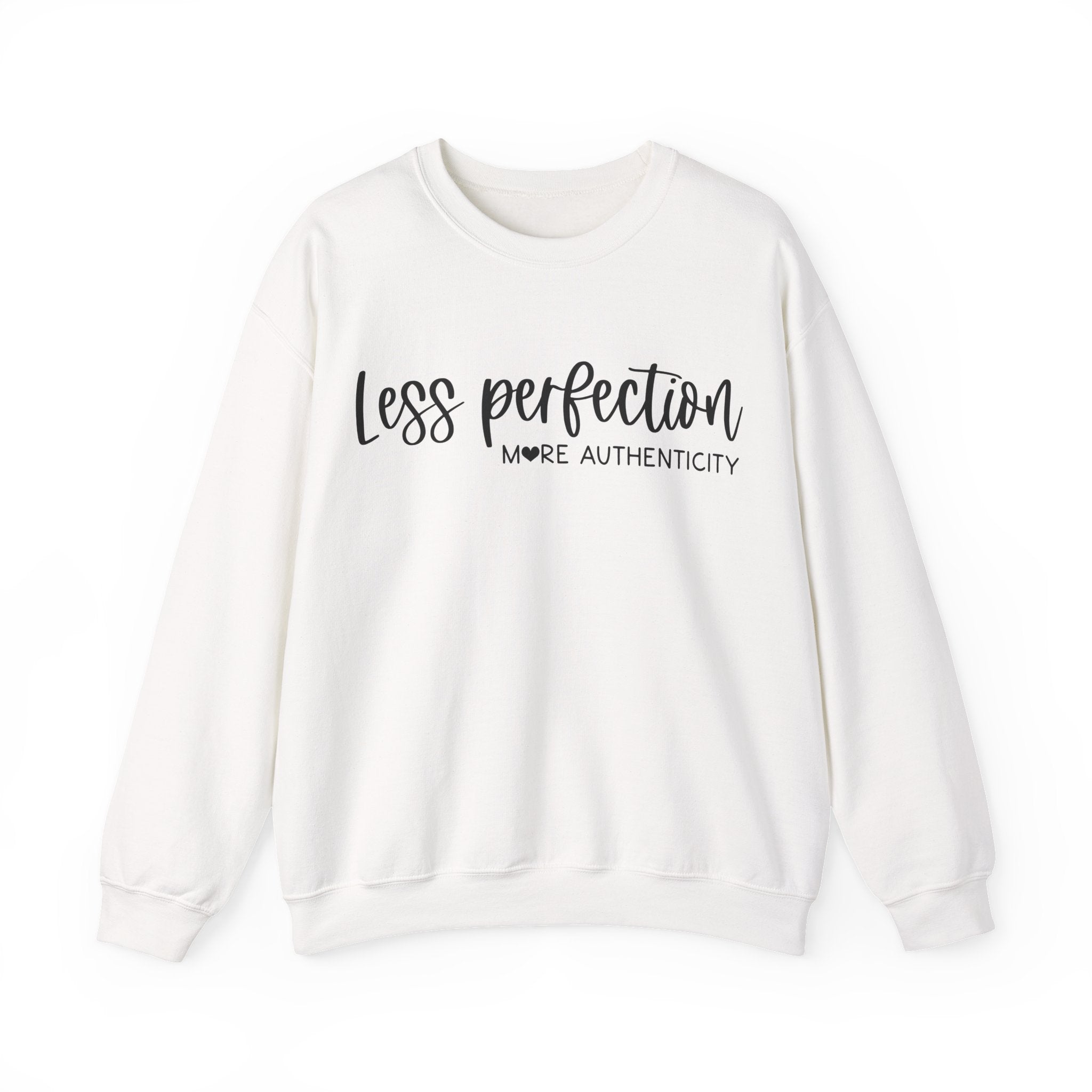 Less Perfection More Authenticity Unisex Heavy Blend Crewneck Sweatshirt