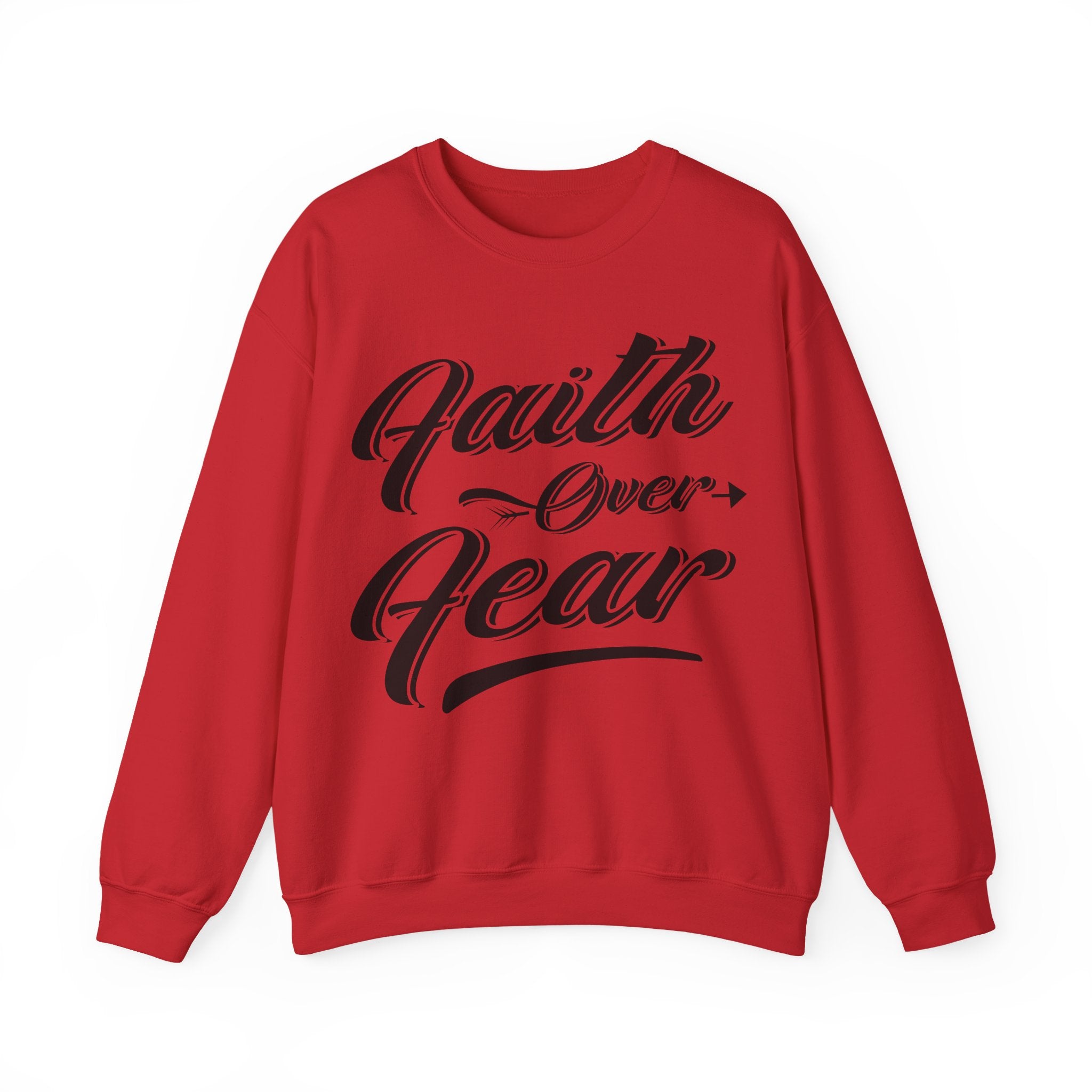 Faith Over Fear Unisex Heavy Blend Crewneck Sweatshirt for Ultimate Comfort