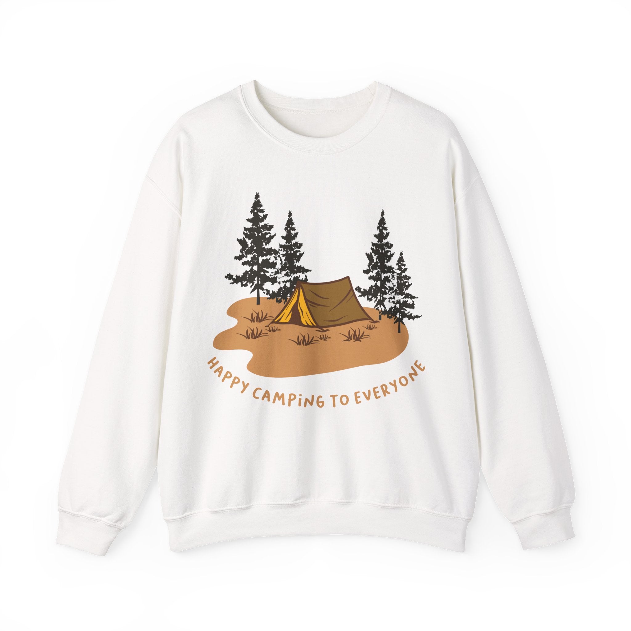 Happy Camping Unisex Heavy Blend Crewneck Sweatshirt for Ultimate Comfort
