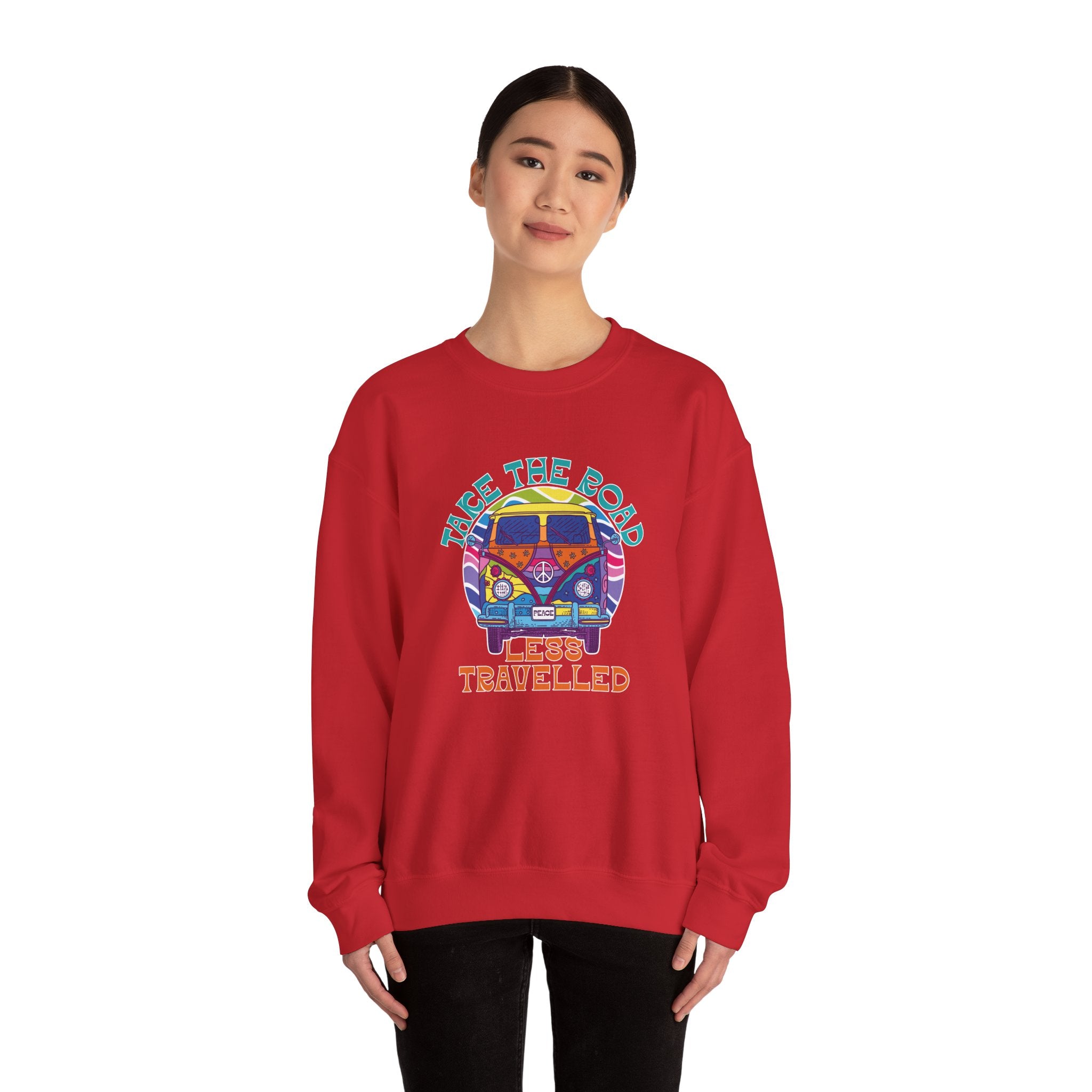 Take The Road Less Travelled Unisex Heavy Blend Crewneck Sweatshirt