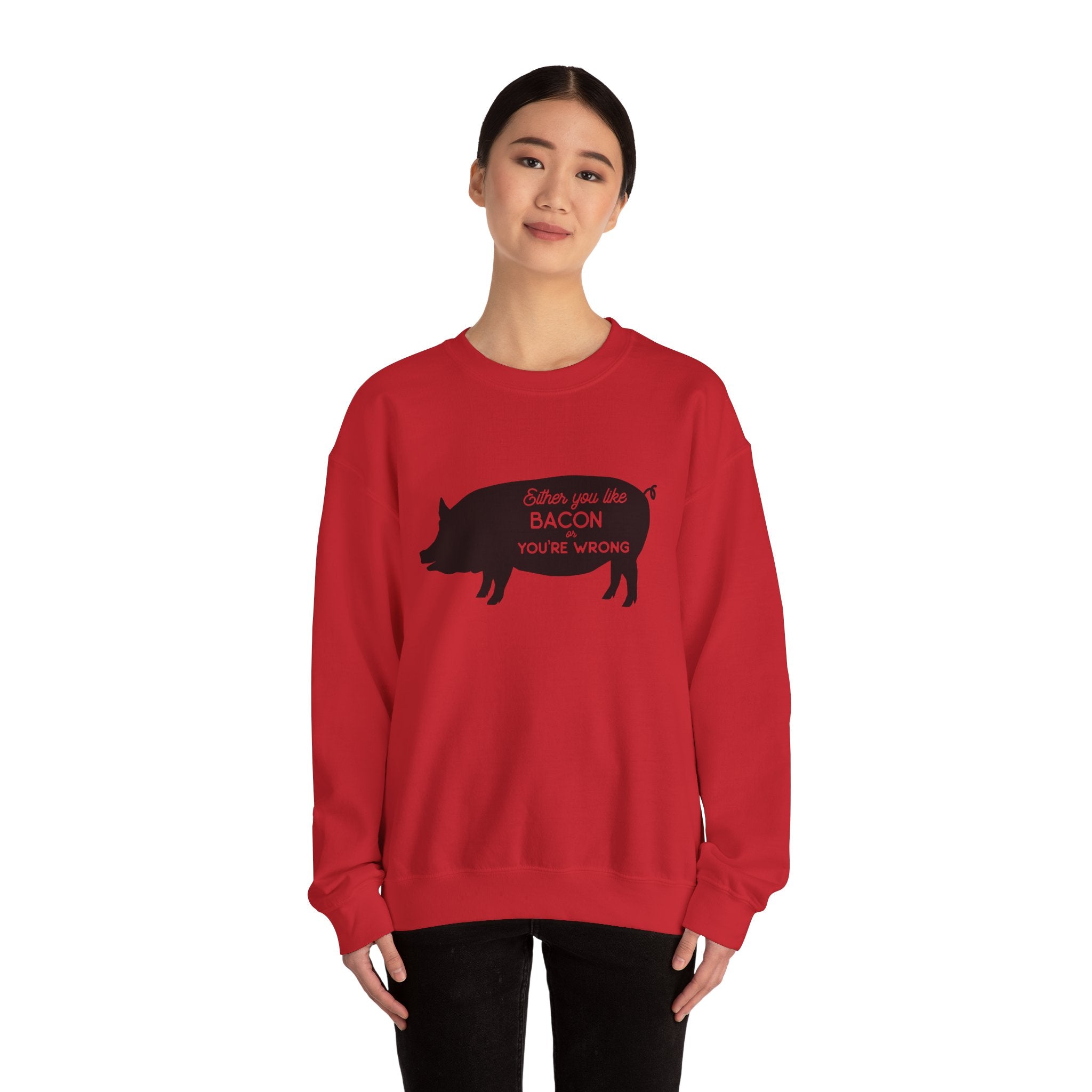 Either You Like Bacon Or You Are Wrong Unisex Heavy Blend Crewneck Sweatshirt