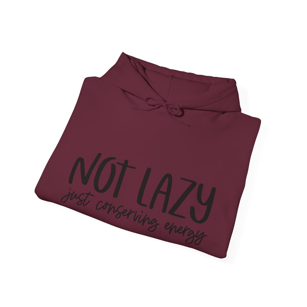 Not Lazy Just Conserving Energy Unisex Heavy Blend Hooded Sweatshirt