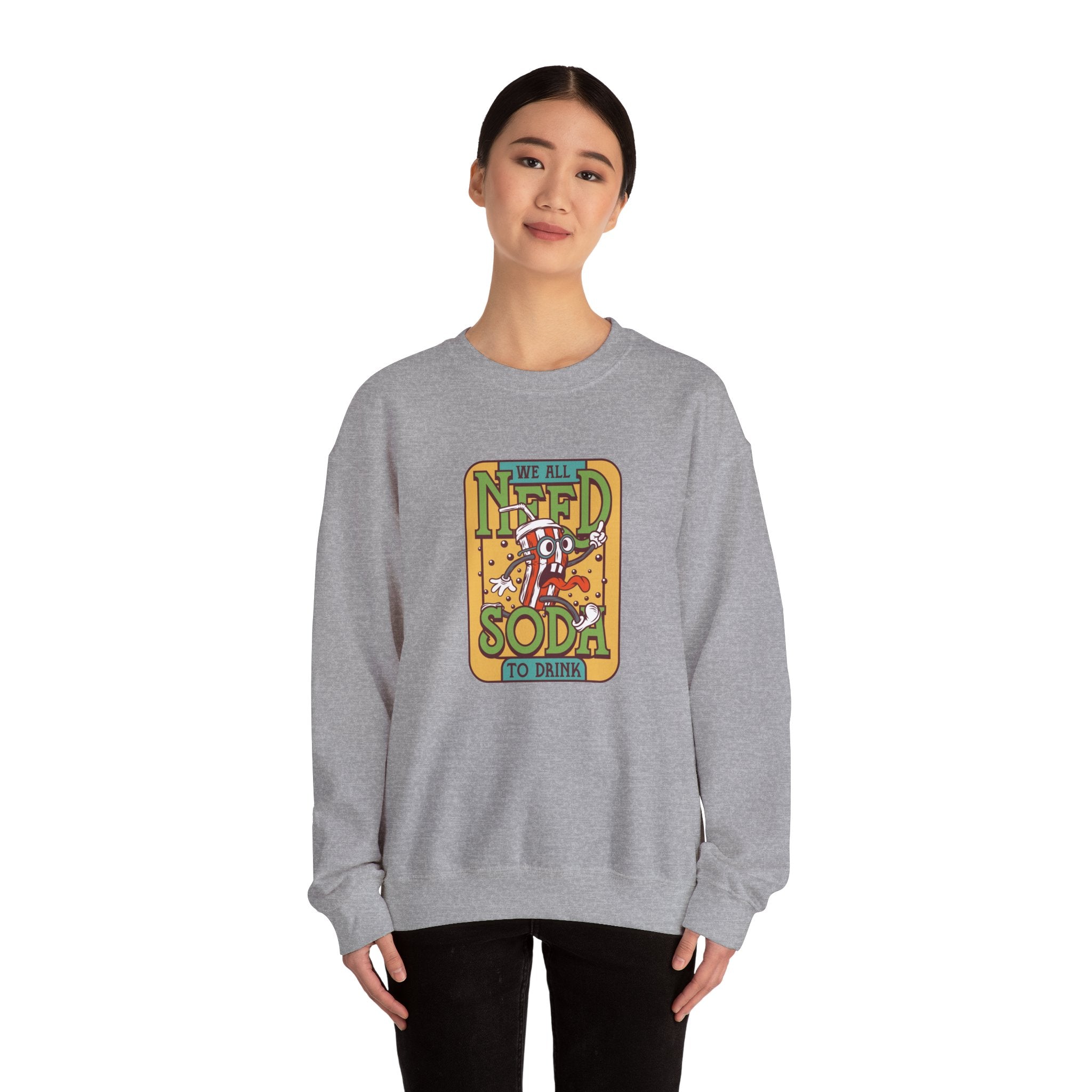 We All Need A Soda To Drink Unisex Heavy Blend Crewneck Sweatshirt