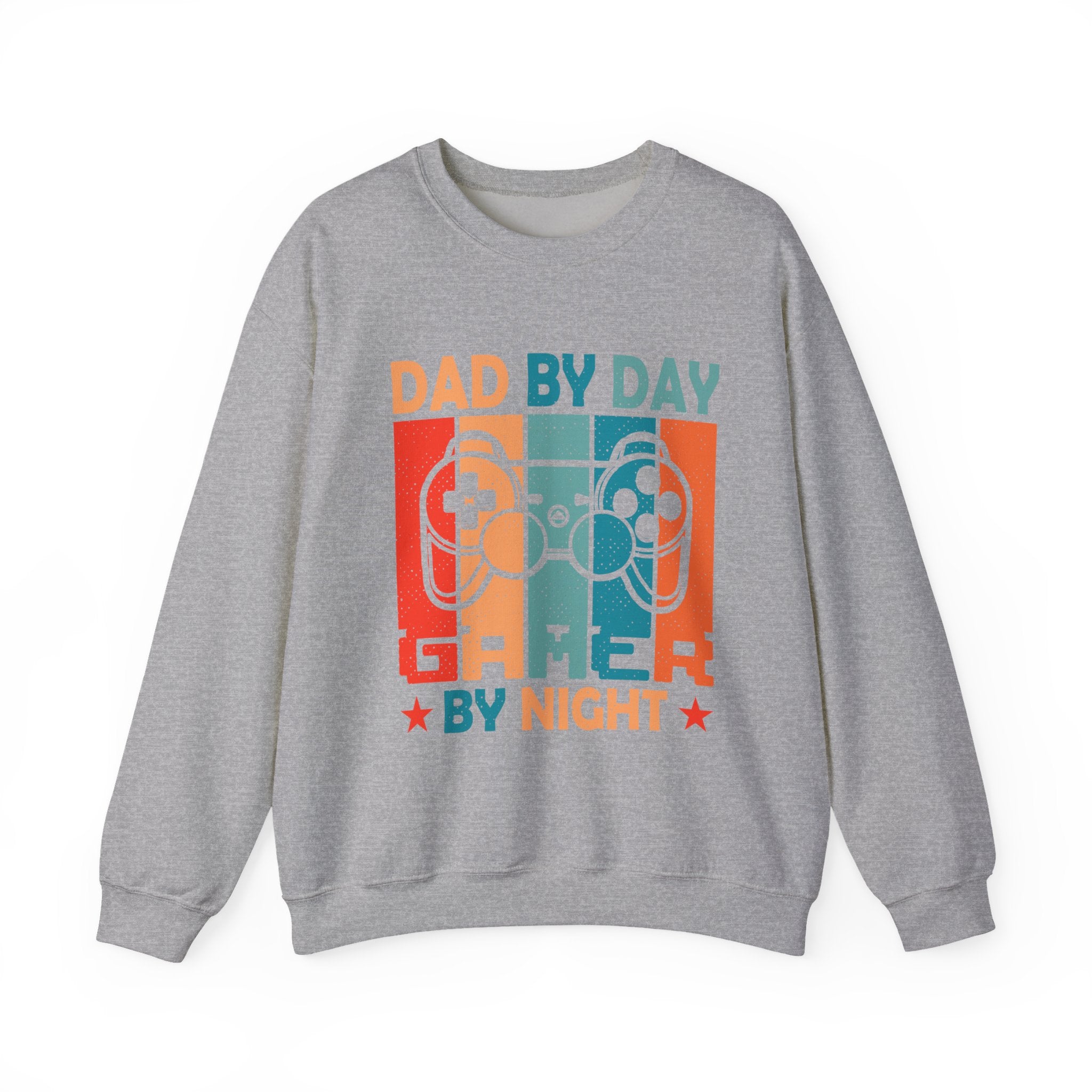 Dad By Day Gamer By Night Unisex Heavy Blend Crewneck Sweatshirt