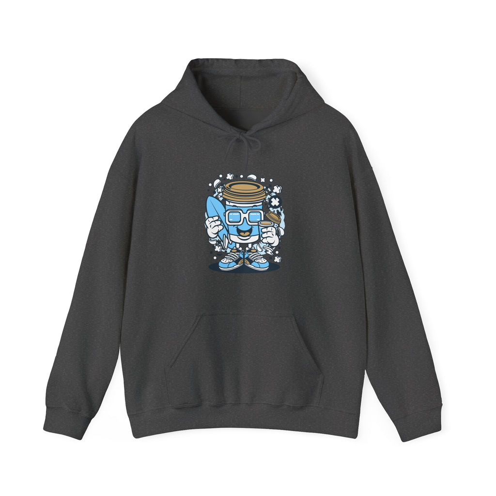 Coffee Cup Surfer Unisex Heavy Blend Hooded Sweatshirt for Ultimate Comfort