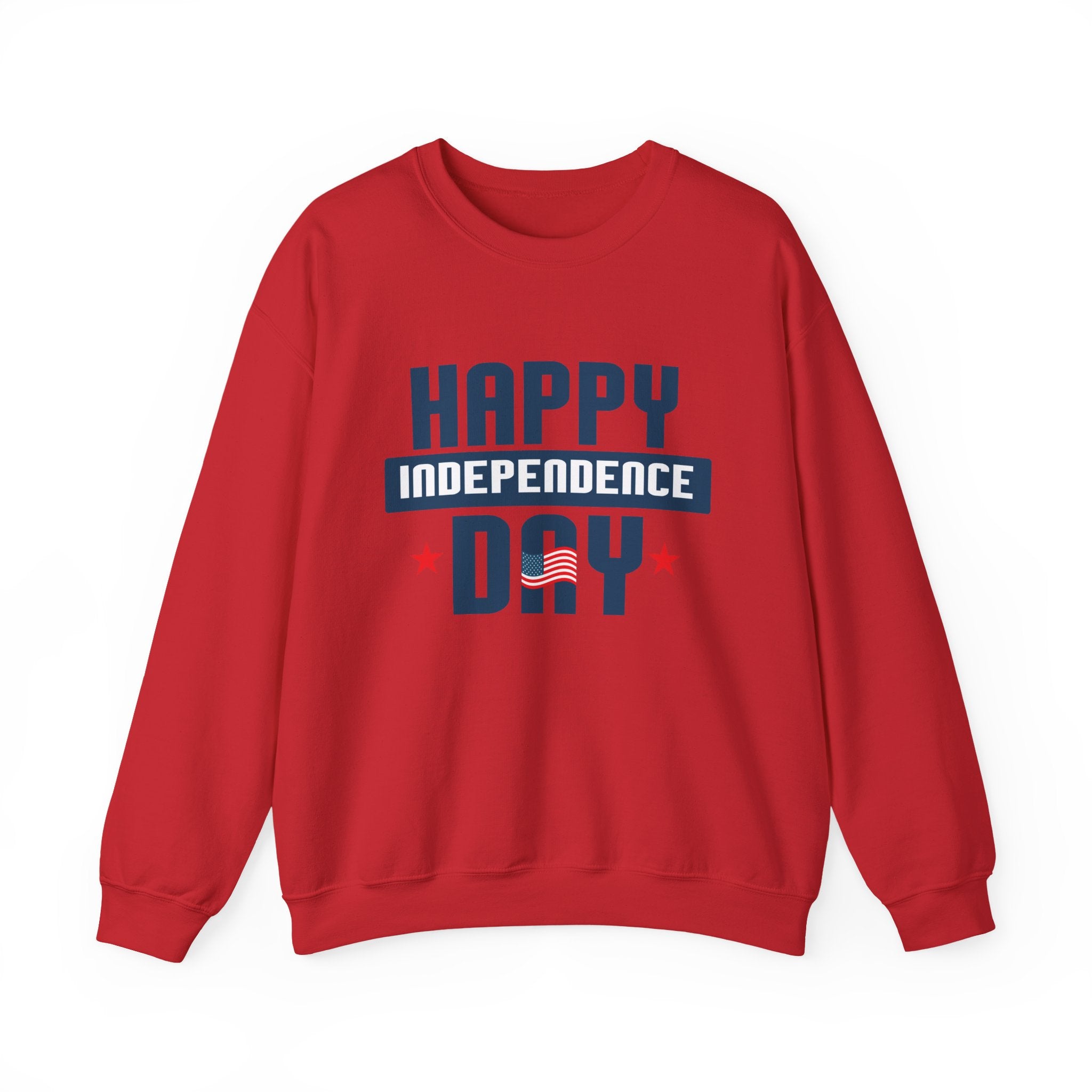 Happy Independence Day Blue Unisex Heavy Blend Crewneck Sweatshirt