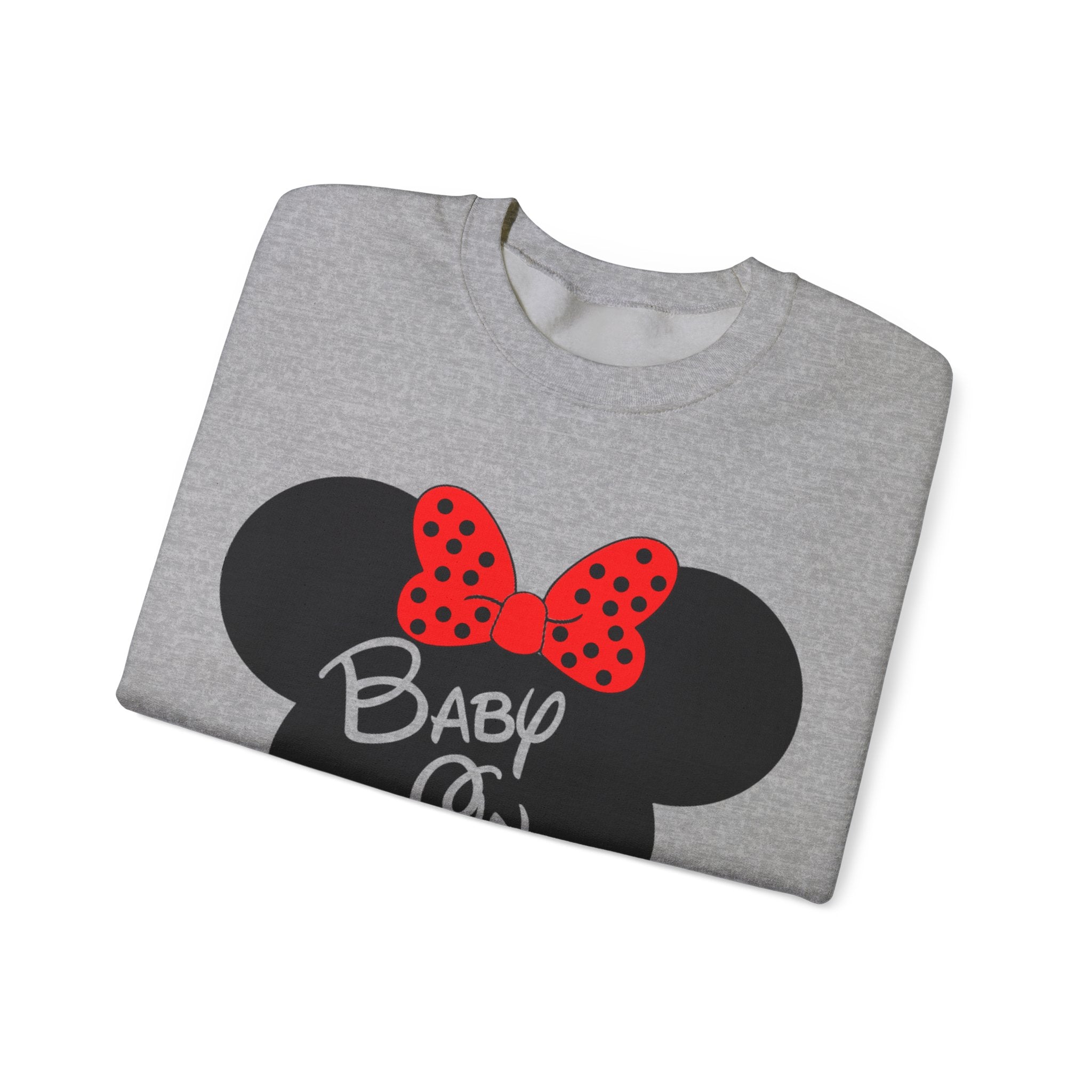 Baby On Board Mouse Ears Unisex Heavy Blend Crewneck Sweatshirt