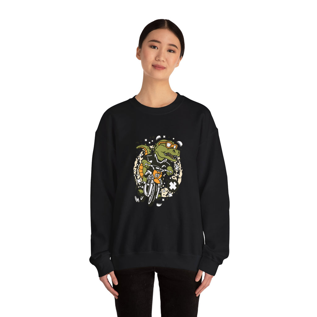 Trex Motocross Rider Unisex Heavy Blend Crewneck Sweatshirt