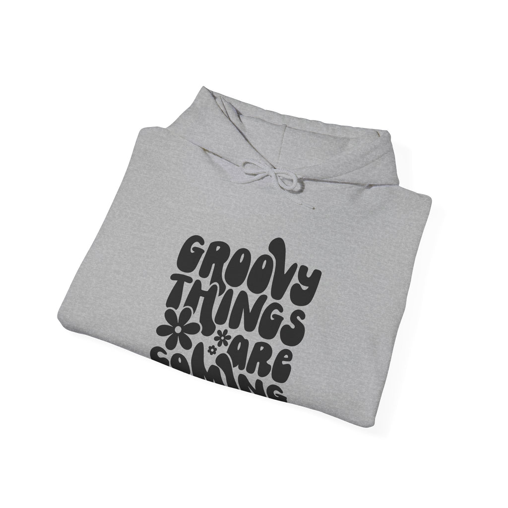 Groovy Things Are Coming Unisex Heavy Blend Hooded Sweatshirt for Ultimate Comfort and Style