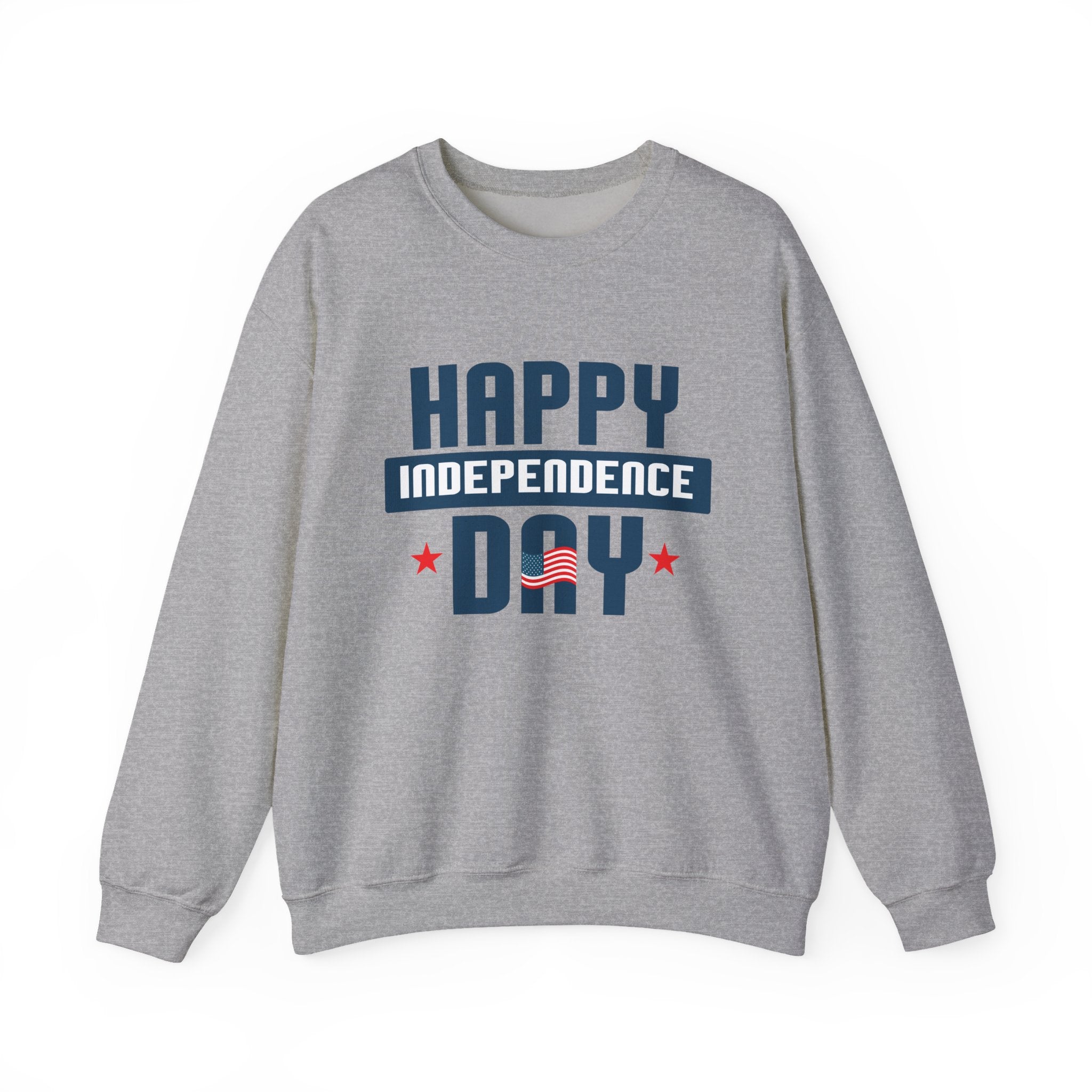 Happy Independence Day Blue Unisex Heavy Blend Crewneck Sweatshirt