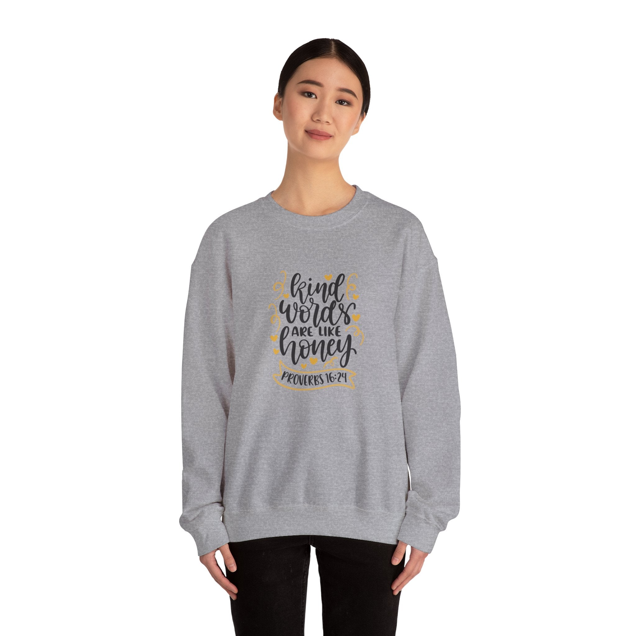 Kinds Words Are Like Honey Proverbs 16 24 Unisex Heavy Blend Crewneck Sweatshirt