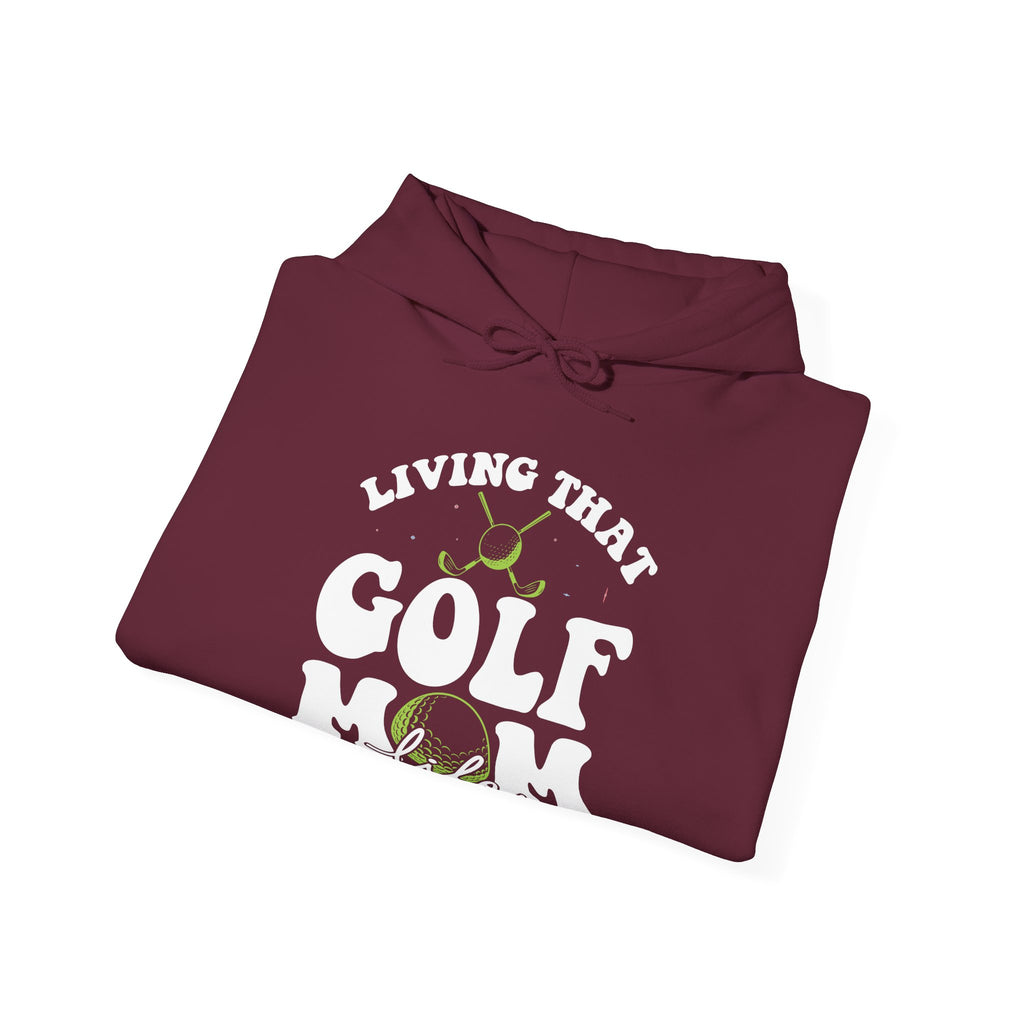 Living That Golf Mom Life Blend Unisex Heavy Hooded Sweatshirt