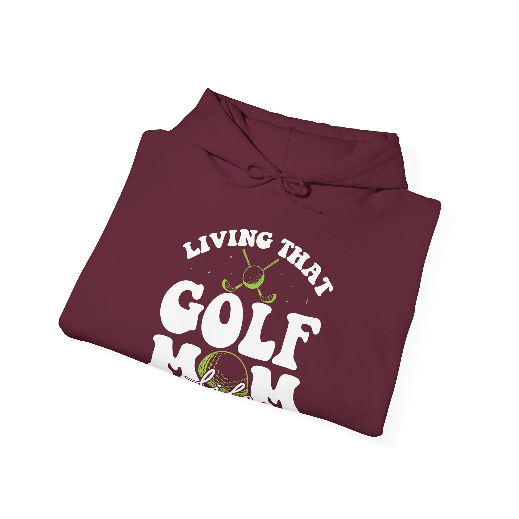 Living That Golf Mom Life Blend Unisex Heavy Hooded Sweatshirt