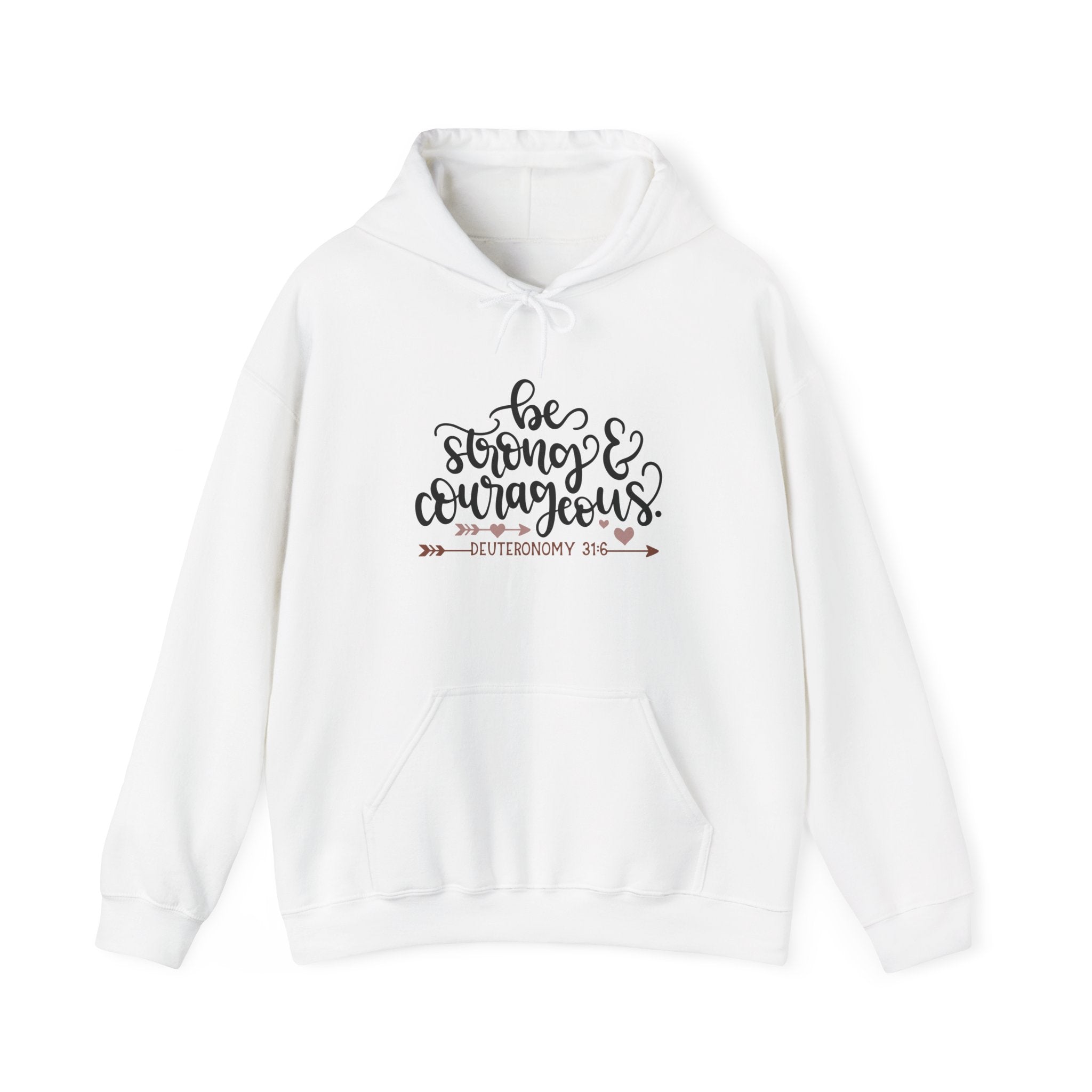 Be Strong And Courageous Deuteronomy 3 16 Unisex Heavy Blend Hooded Sweatshirt