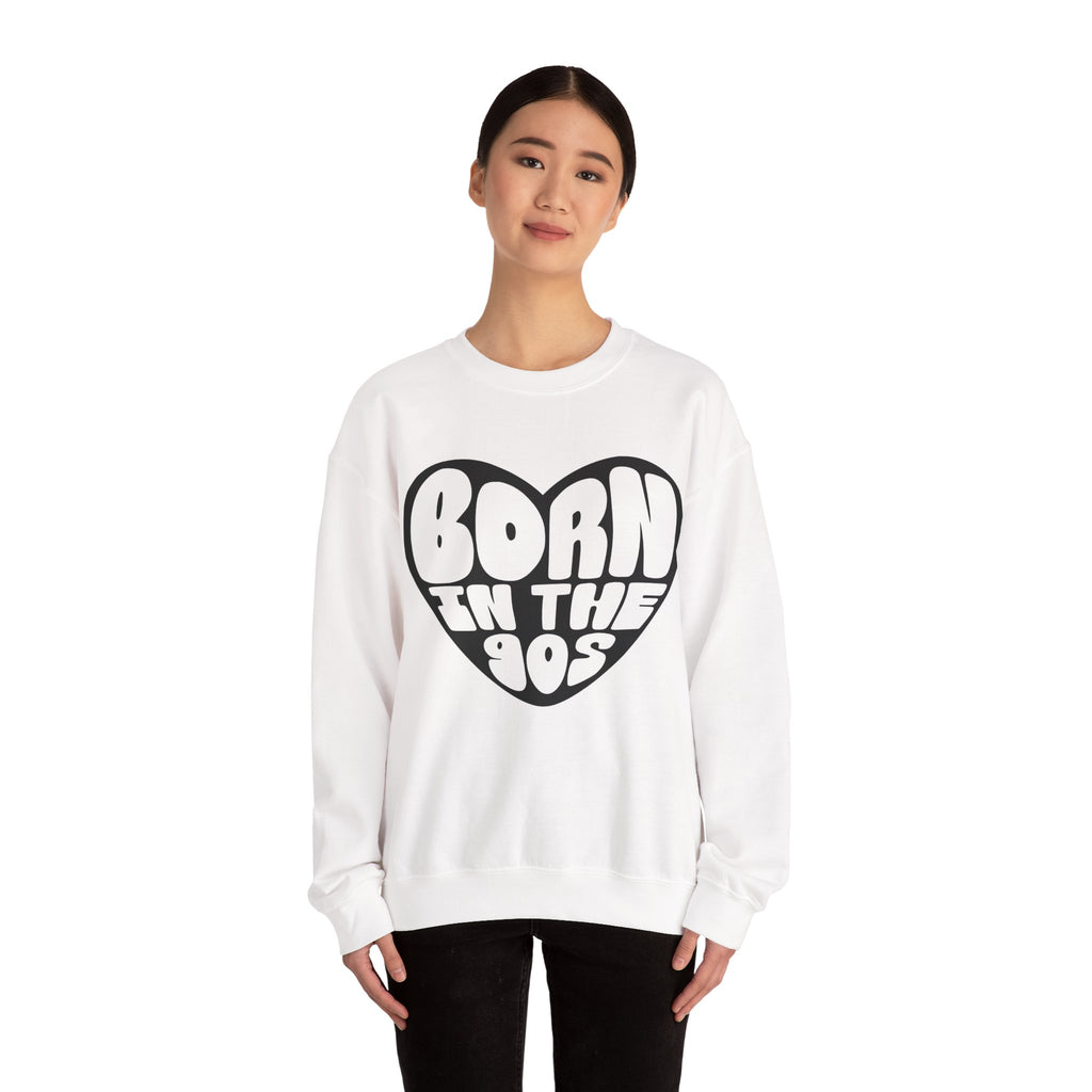 Born In The 90s V2 Unisex Heavy Blend Crewneck Sweatshirt For Ultimate Comfort