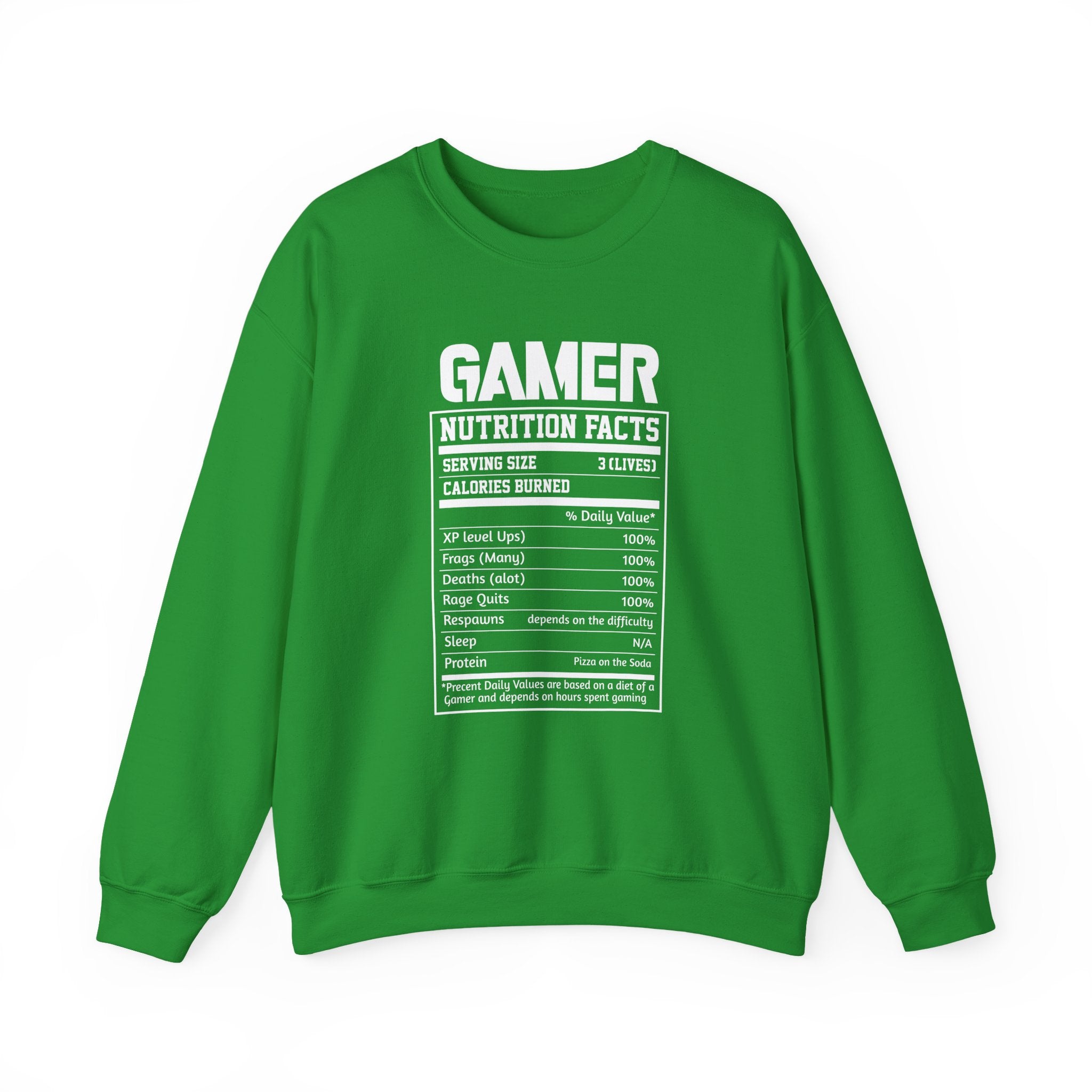 Gamer Nutrition Facts Funny Unisex Heavy Blend Crewneck Sweatshirt