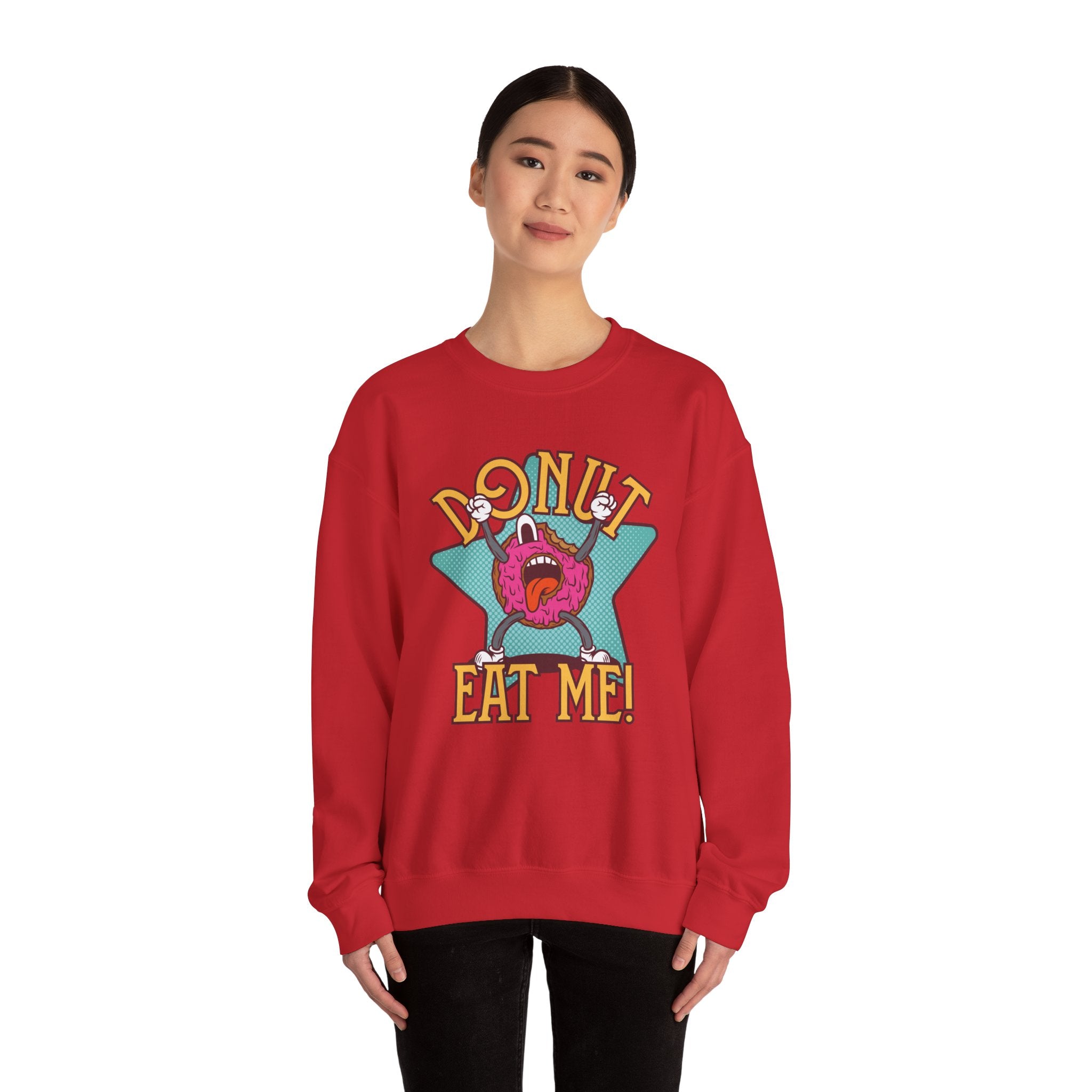 Donut Eat Me Unisex Heavy Blend Crewneck Sweatshirt for Ultimate Comfort