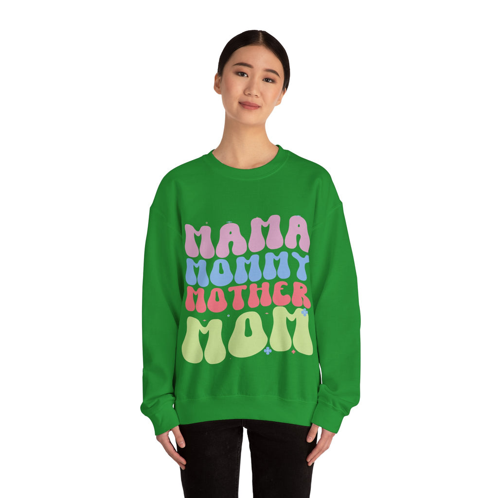 Mama Mommy Unisex Heavy Blend Crewneck Sweatshirt for Ultimate Comfort
