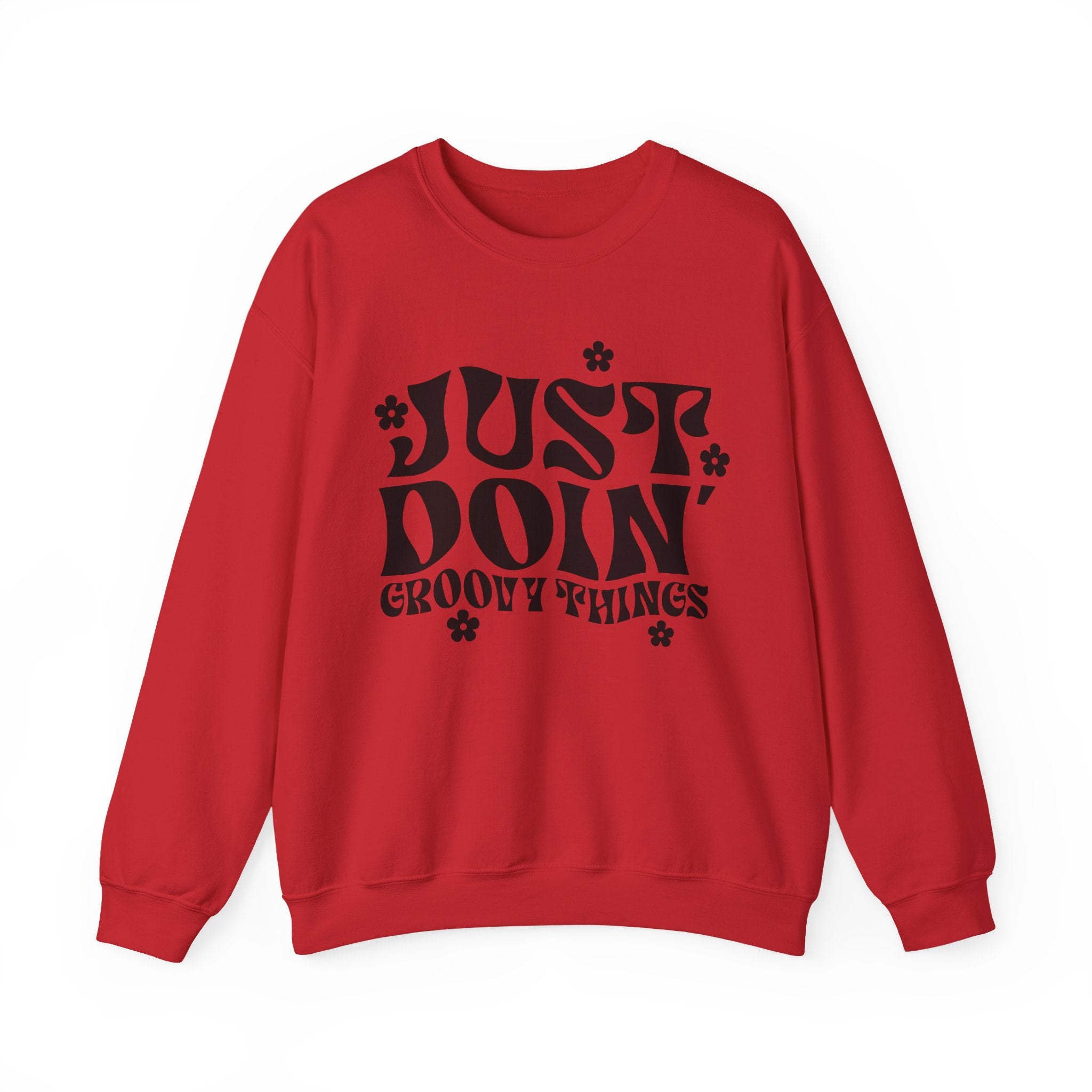 Just Doing Groovy Things Unisex Heavy Blend Crewneck Sweatshirt