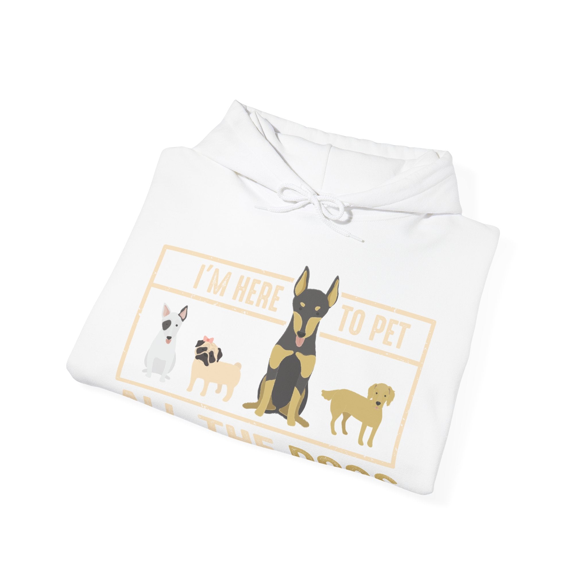 Im Here To Pet All The Dogs Unisex Heavy Blend Hooded Sweatshirt