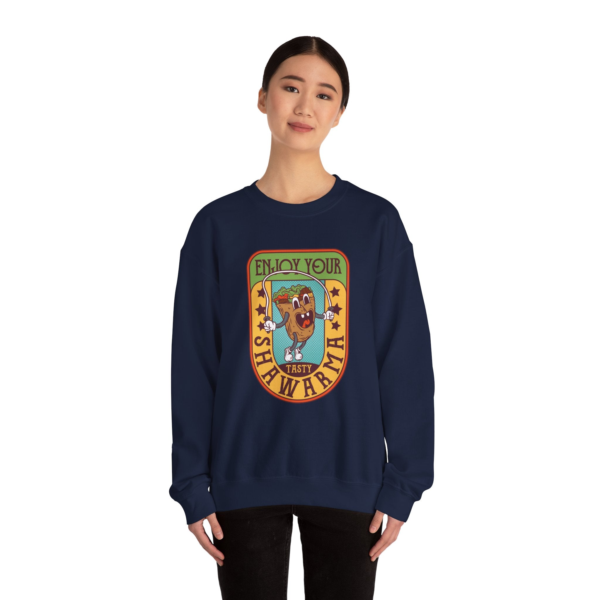 Enjoy Your Tasty Shawarma Unisex Heavy Blend Crewneck Sweatshirt