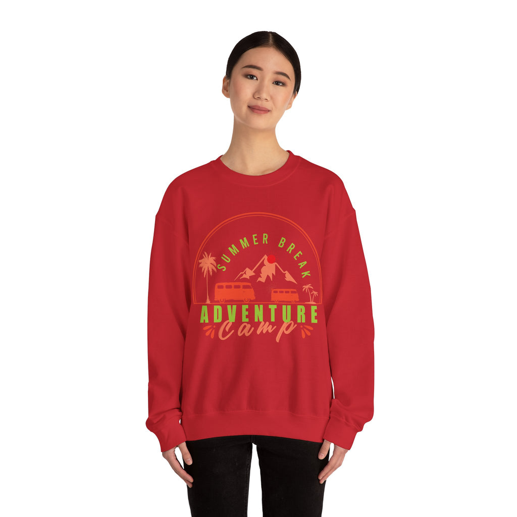 Summer Break Adventure Camp Unisex Heavy Blend Crewneck Sweatshirt