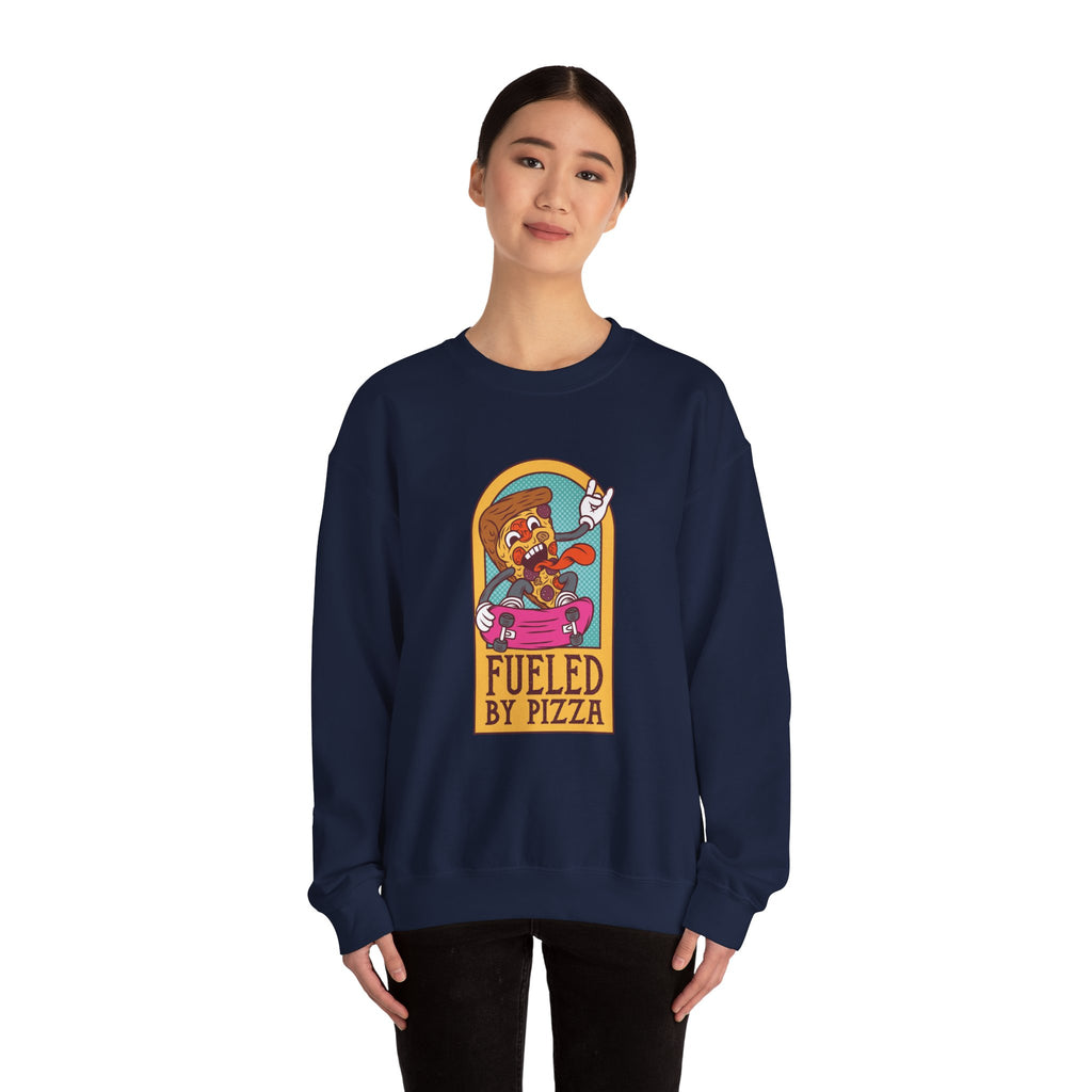 Fueled By Pizza Unisex Heavy Blend Crewneck Sweatshirt For Ultimate Comfort