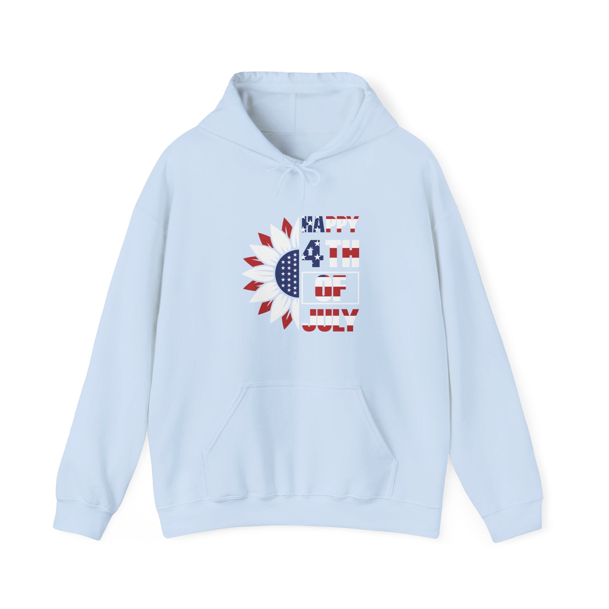 Happy 4th Of July Unisex Heavy Blend Hooded Sweatshirt With Kangaroo Pocket