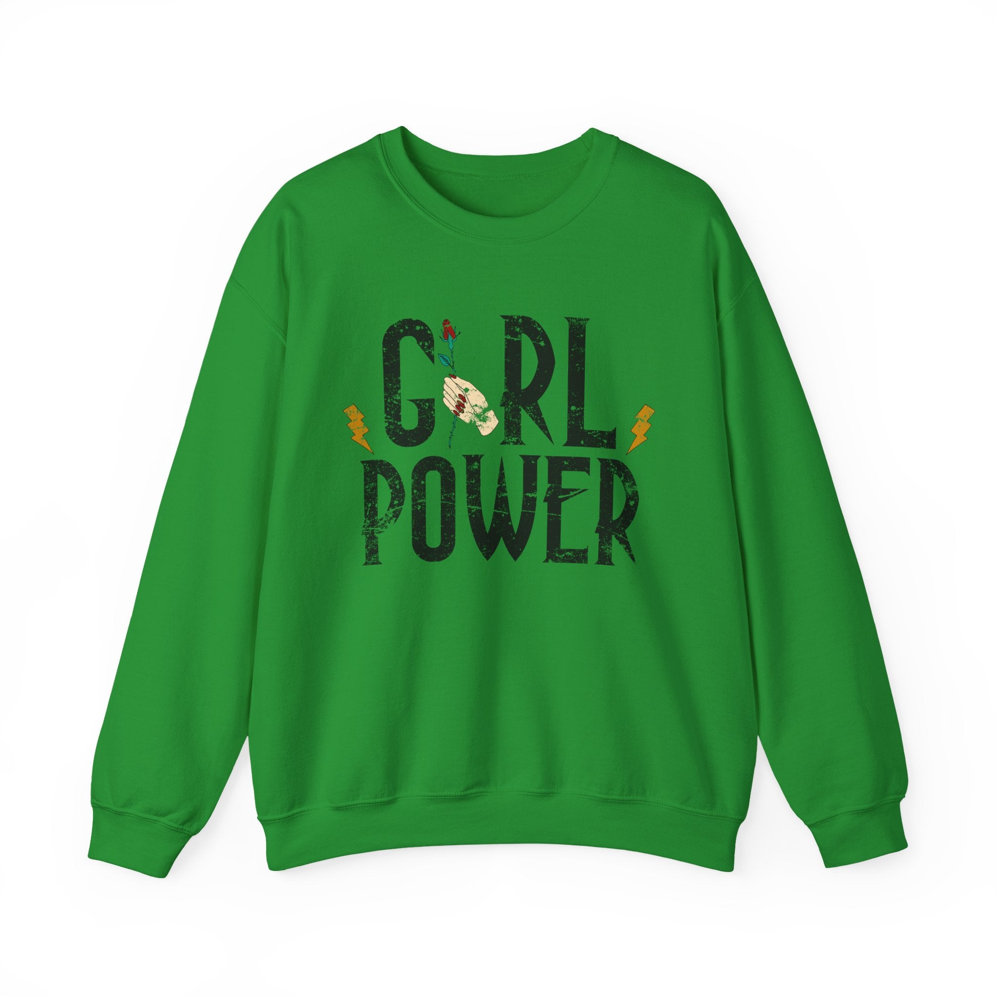 Girls Power Unisex Heavy Blend Crewneck Sweatshirt for Ultimate Comfort and Style