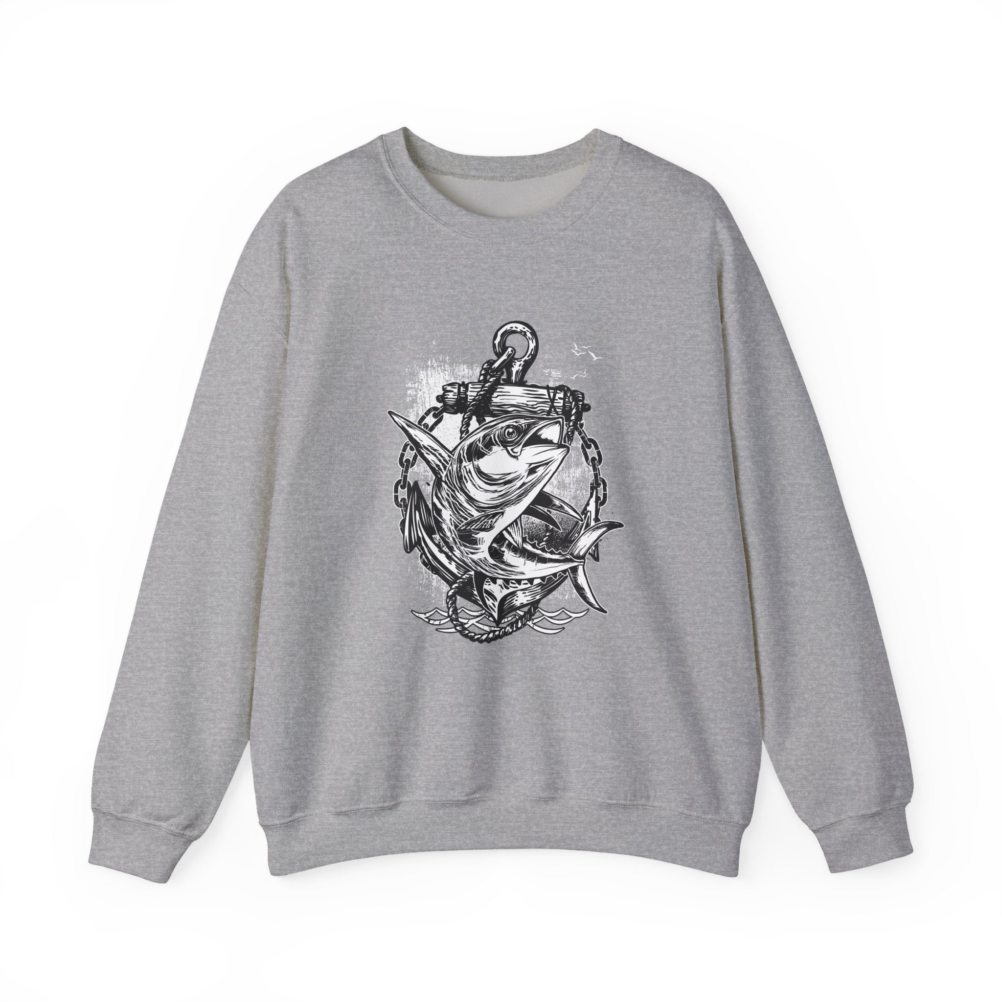 Fish And Anchor Unisex Heavy Blend Crewneck Sweatshirt For Ultimate Comfort