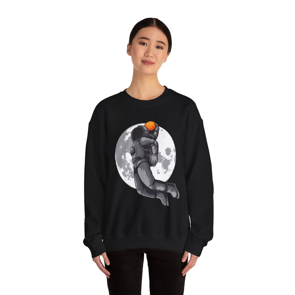 Dunking Basketball Astronaut Unisex Heavy Blend Crewneck Sweatshirt